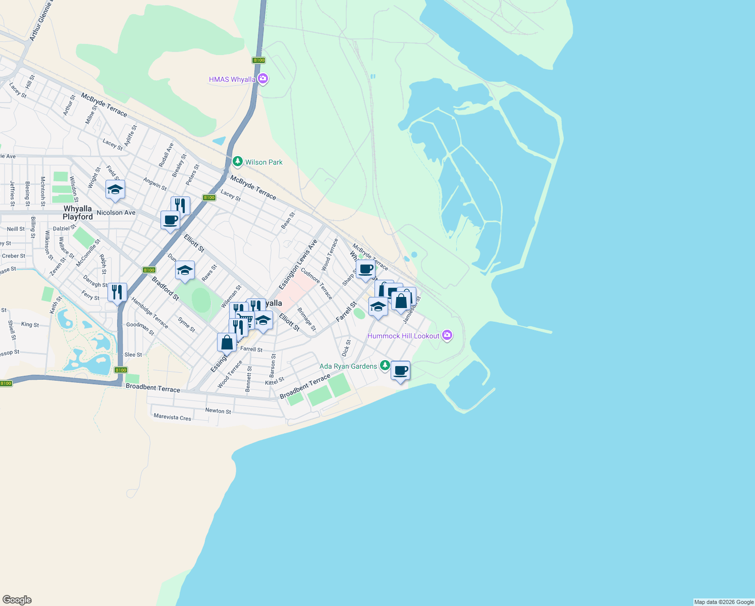 map of restaurants, bars, coffee shops, grocery stores, and more near in 