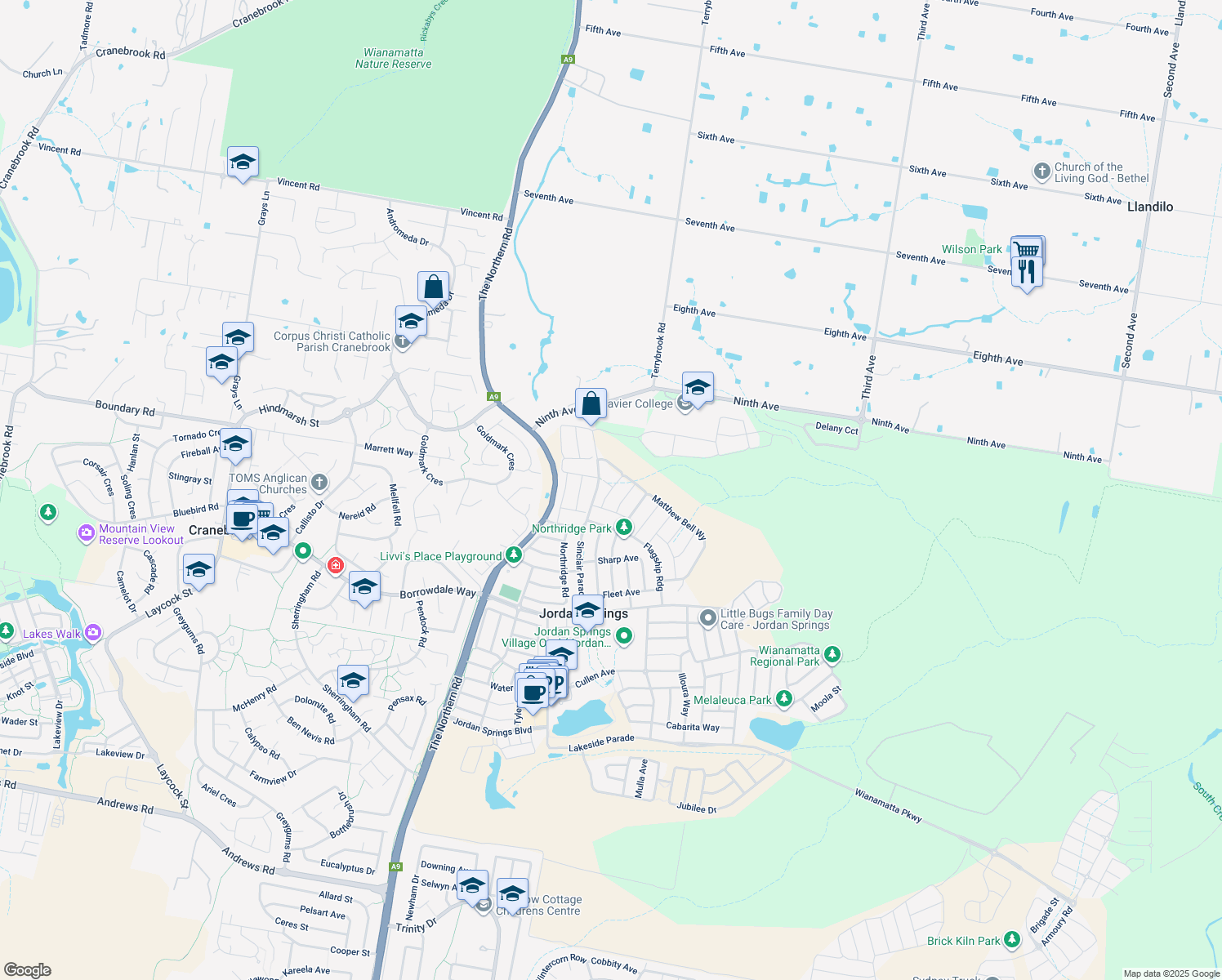 Juliana Street, Jordan Springs NSW Walk Score