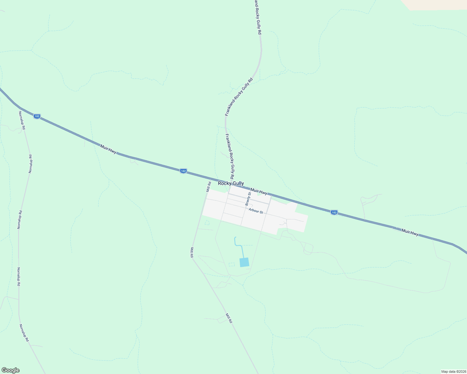 map of restaurants, bars, coffee shops, grocery stores, and more near 1 Crane Street in Rocky Gully