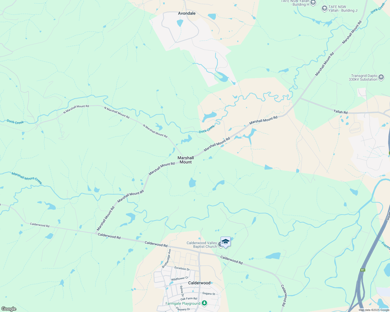 map of restaurants, bars, coffee shops, grocery stores, and more near in Marshall Mount