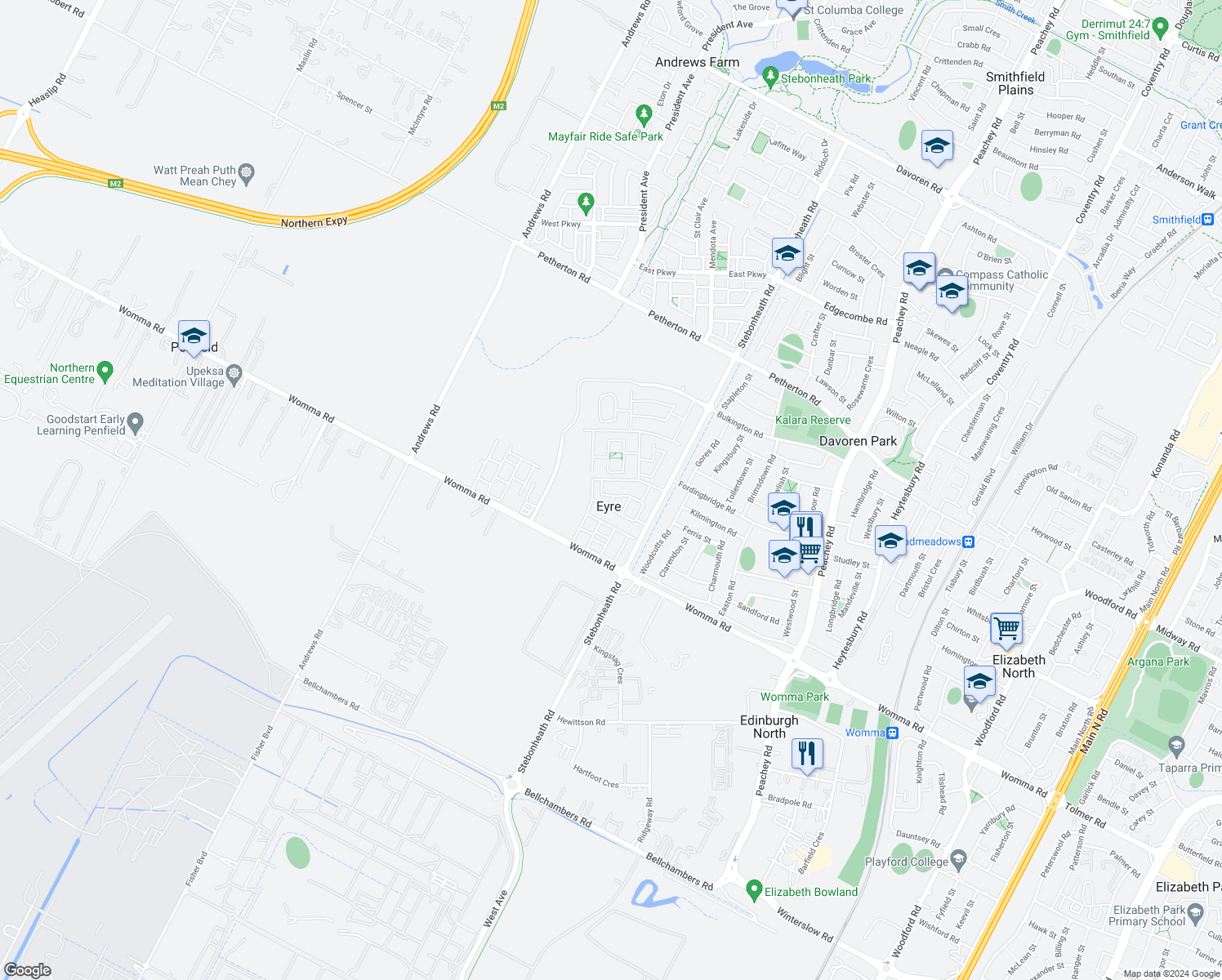 map of restaurants, bars, coffee shops, grocery stores, and more near 15 Baxter Avenue in Penfield