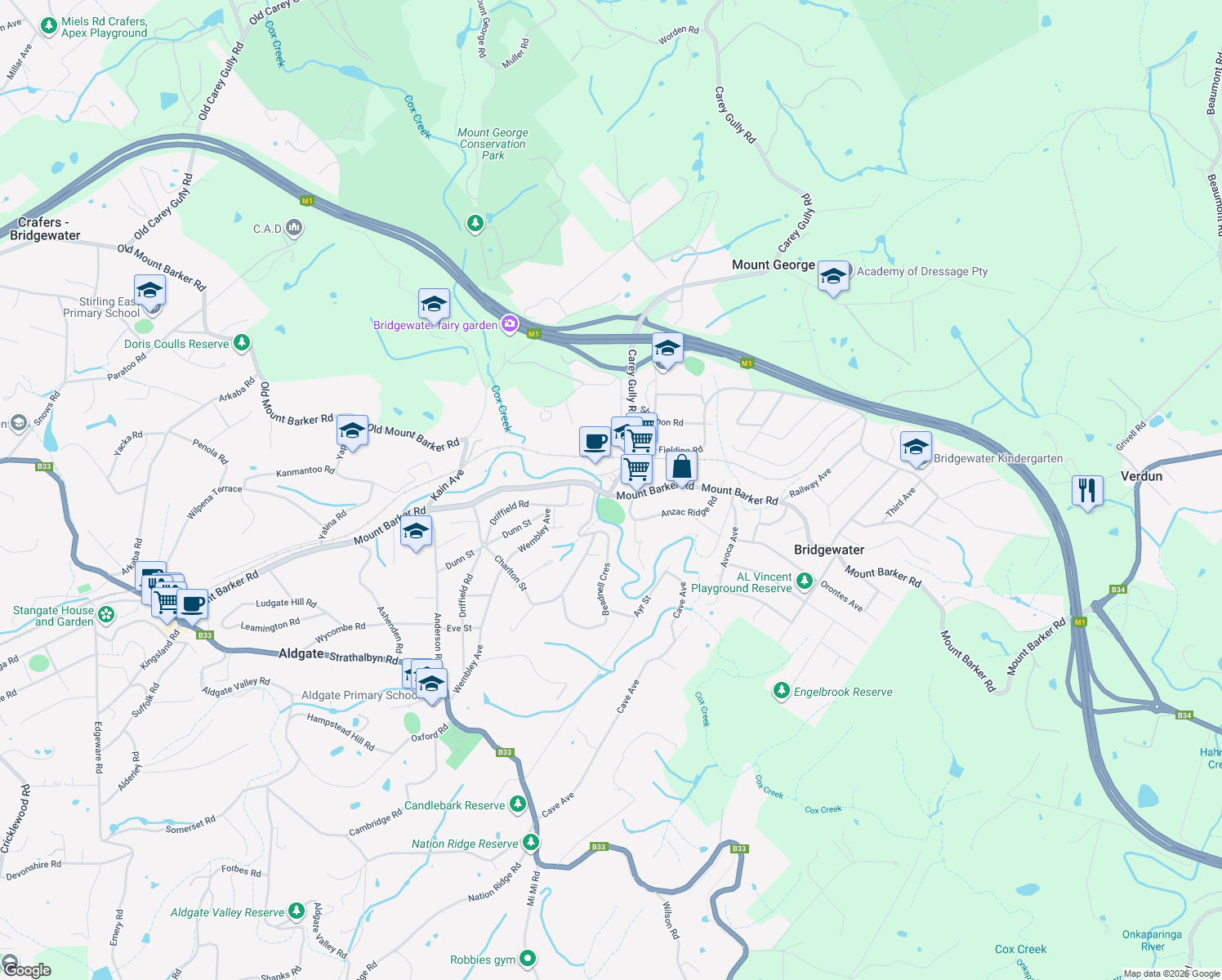 map of restaurants, bars, coffee shops, grocery stores, and more near in 