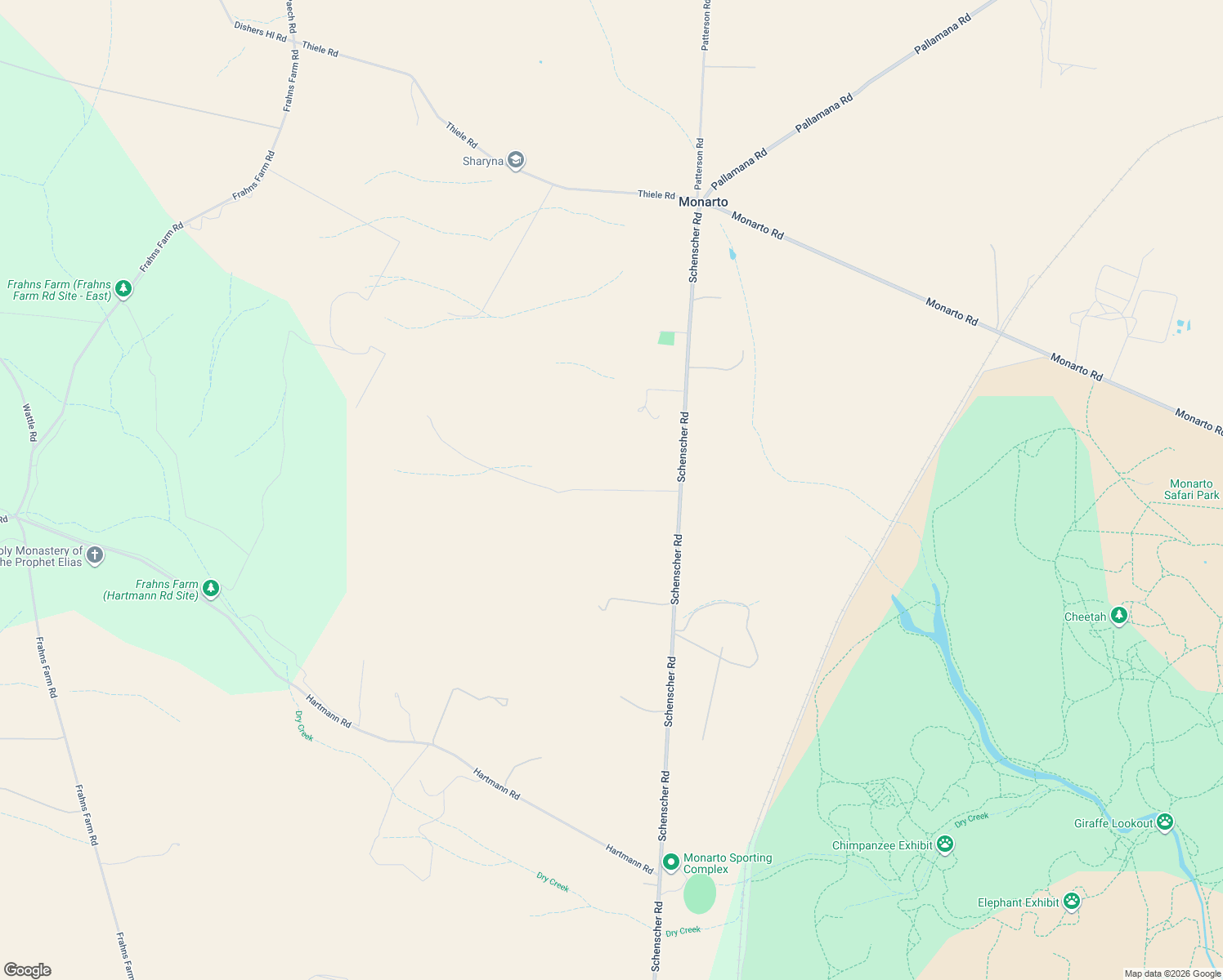 map of restaurants, bars, coffee shops, grocery stores, and more near 32 Stockyard Road in Monarto