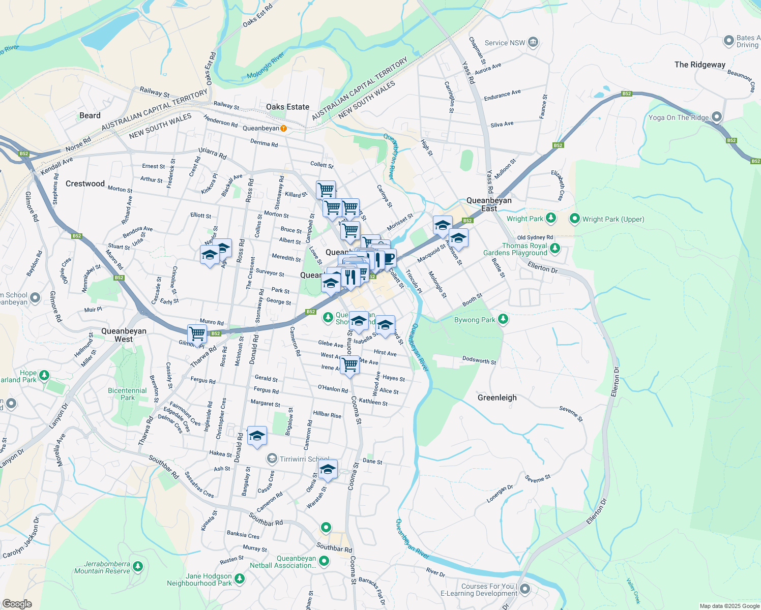 Rutledge Street, Queanbeyan NSW Walk Score