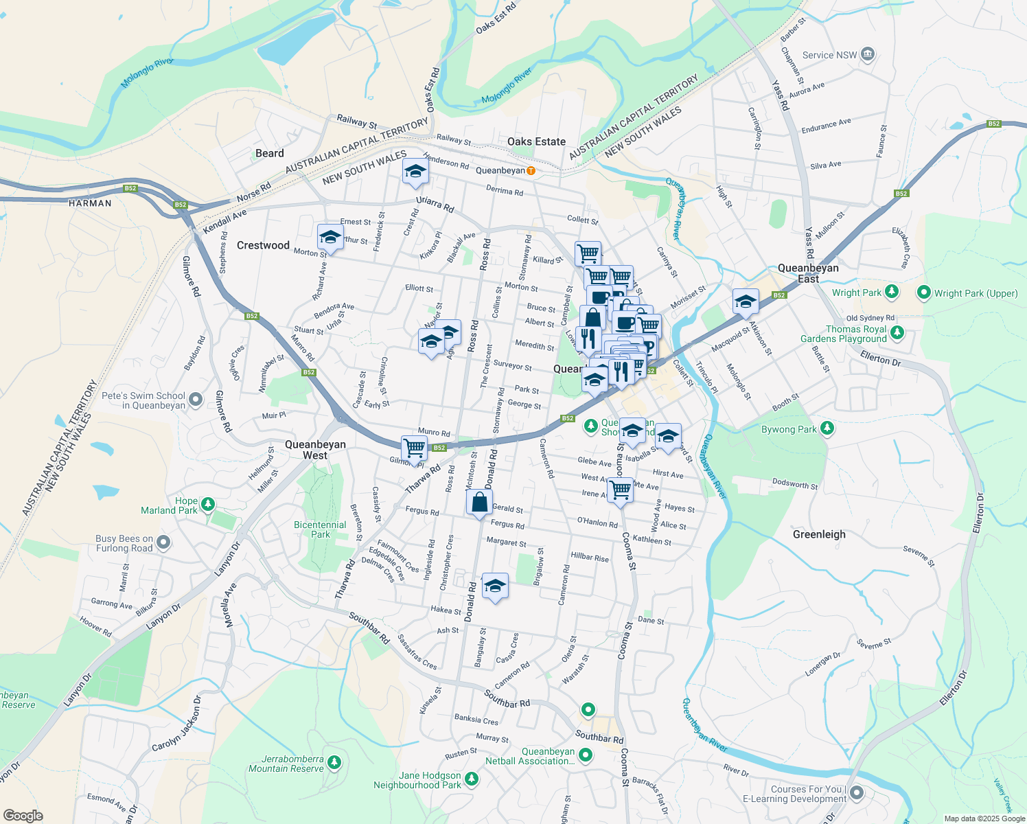 16 Street, Queanbeyan NSW Walk Score