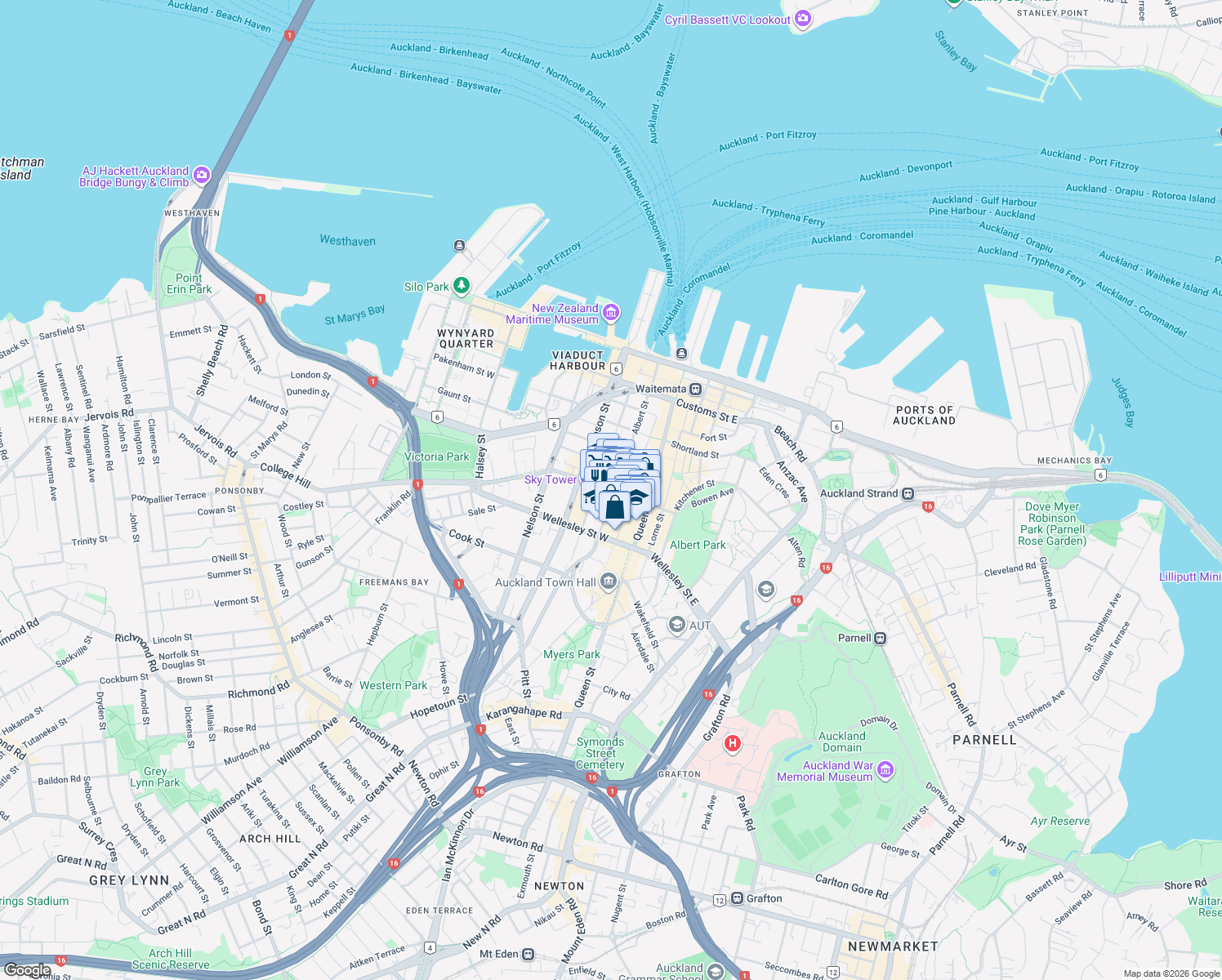 map of restaurants, bars, coffee shops, grocery stores, and more near  in 
