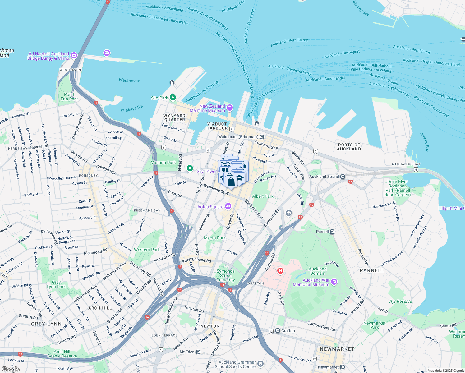 map of restaurants, bars, coffee shops, grocery stores, and more near in 