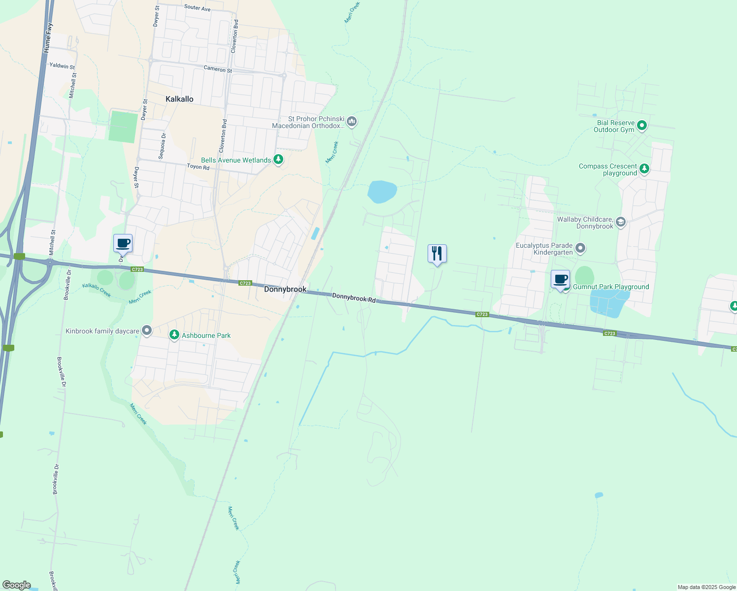 map of restaurants, bars, coffee shops, grocery stores, and more near in Donnybrook