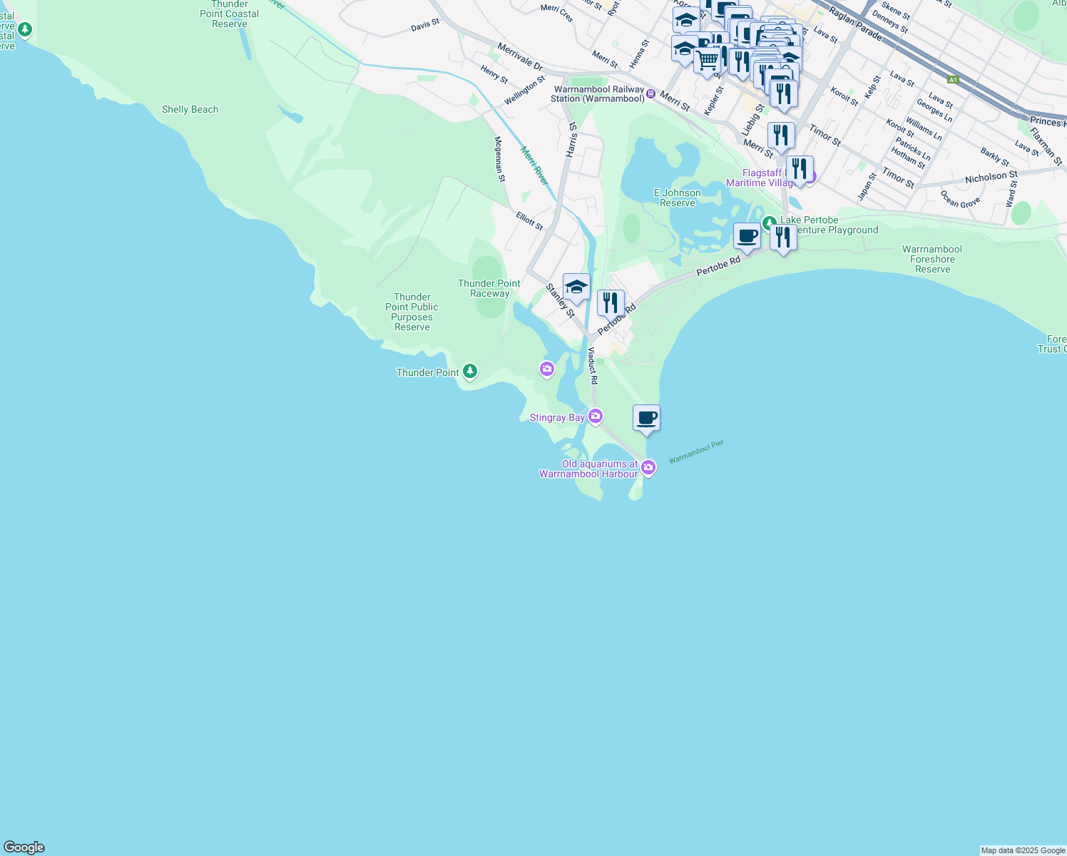 map of restaurants, bars, coffee shops, grocery stores, and more near in 