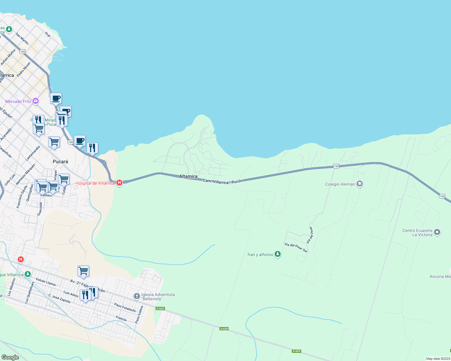 map of restaurants, bars, coffee shops, grocery stores, and more near in Altamira