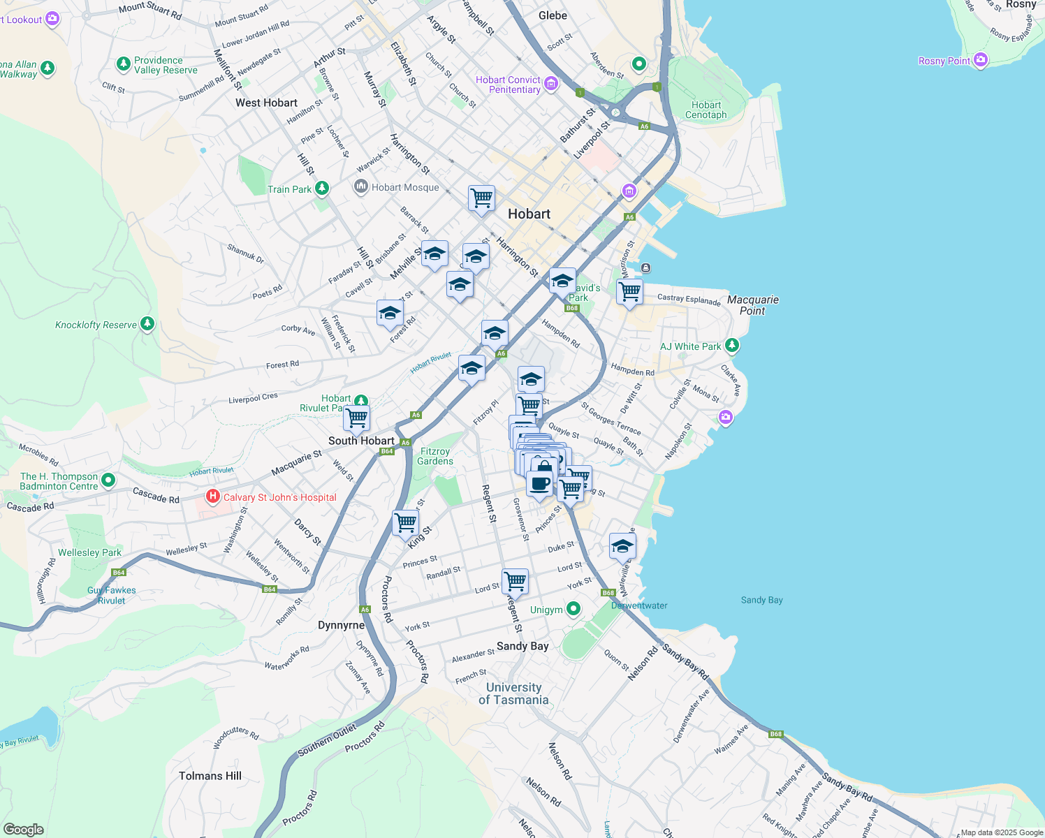 121 Sandy Bay Rd, Hobart TAS Walk Score