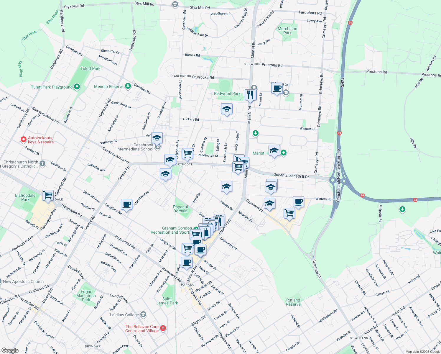 2 Lydia Street, Christchurch Canterbury Walk Score