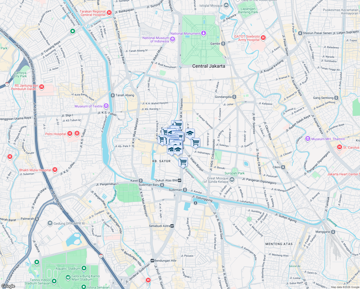 map of restaurants, bars, coffee shops, grocery stores, and more near in 