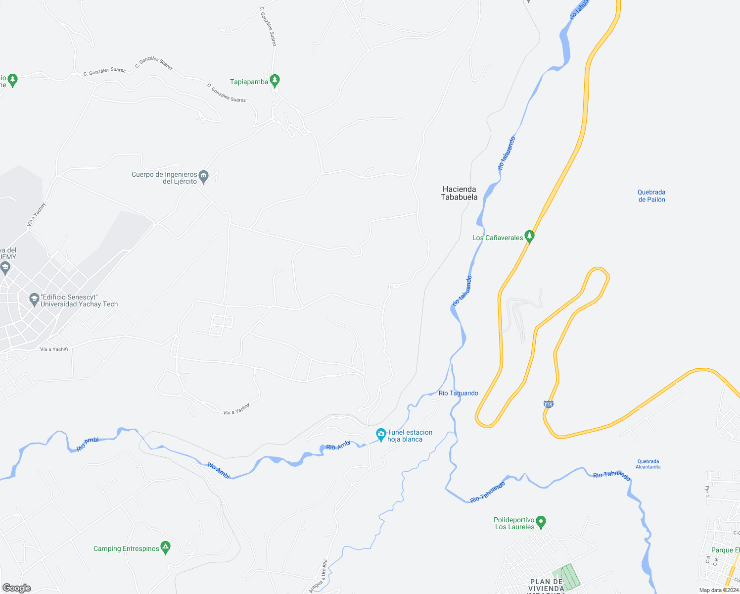 map of restaurants, bars, coffee shops, grocery stores, and more near in Ibarra