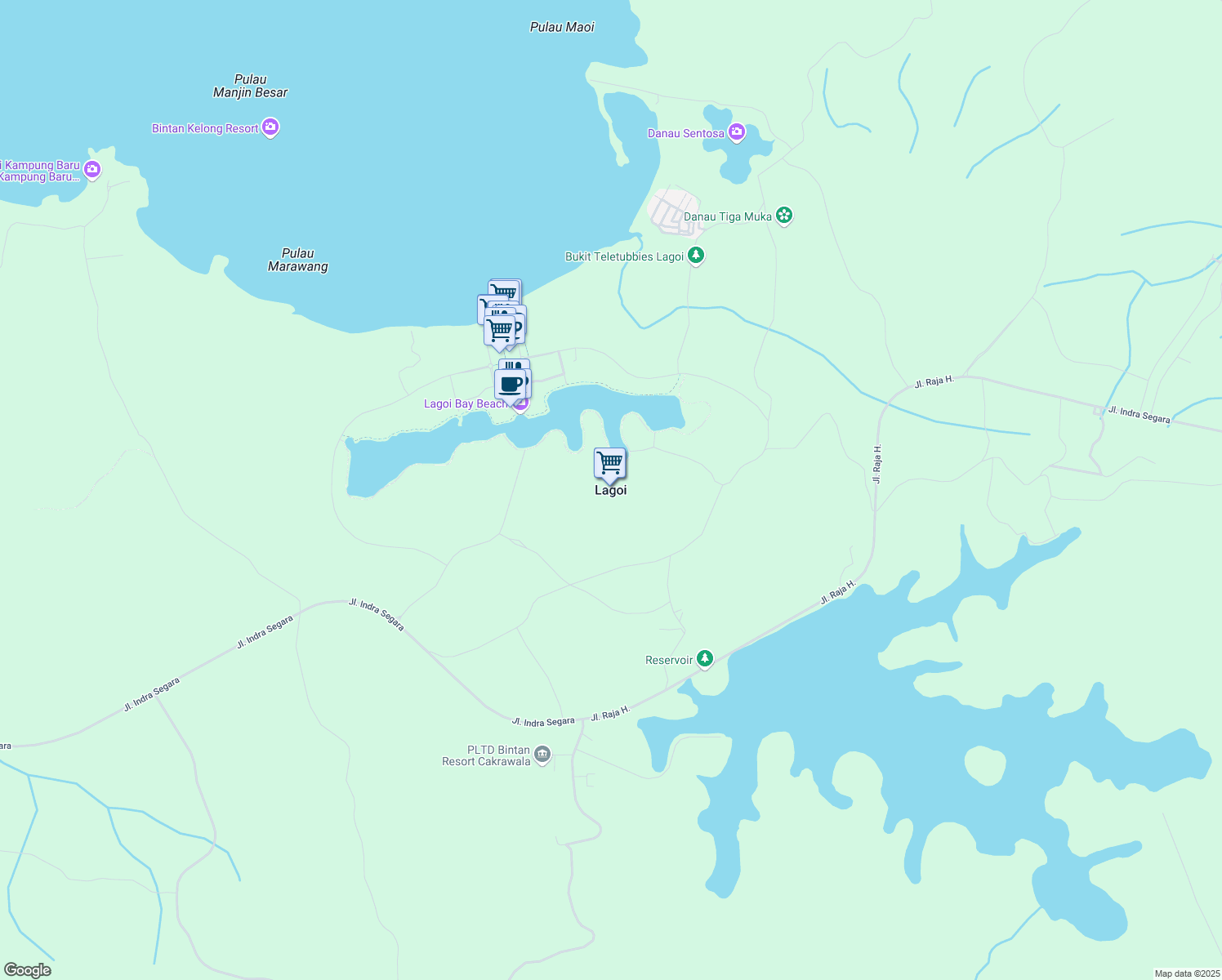 map of restaurants, bars, coffee shops, grocery stores, and more near in Bintan Regency