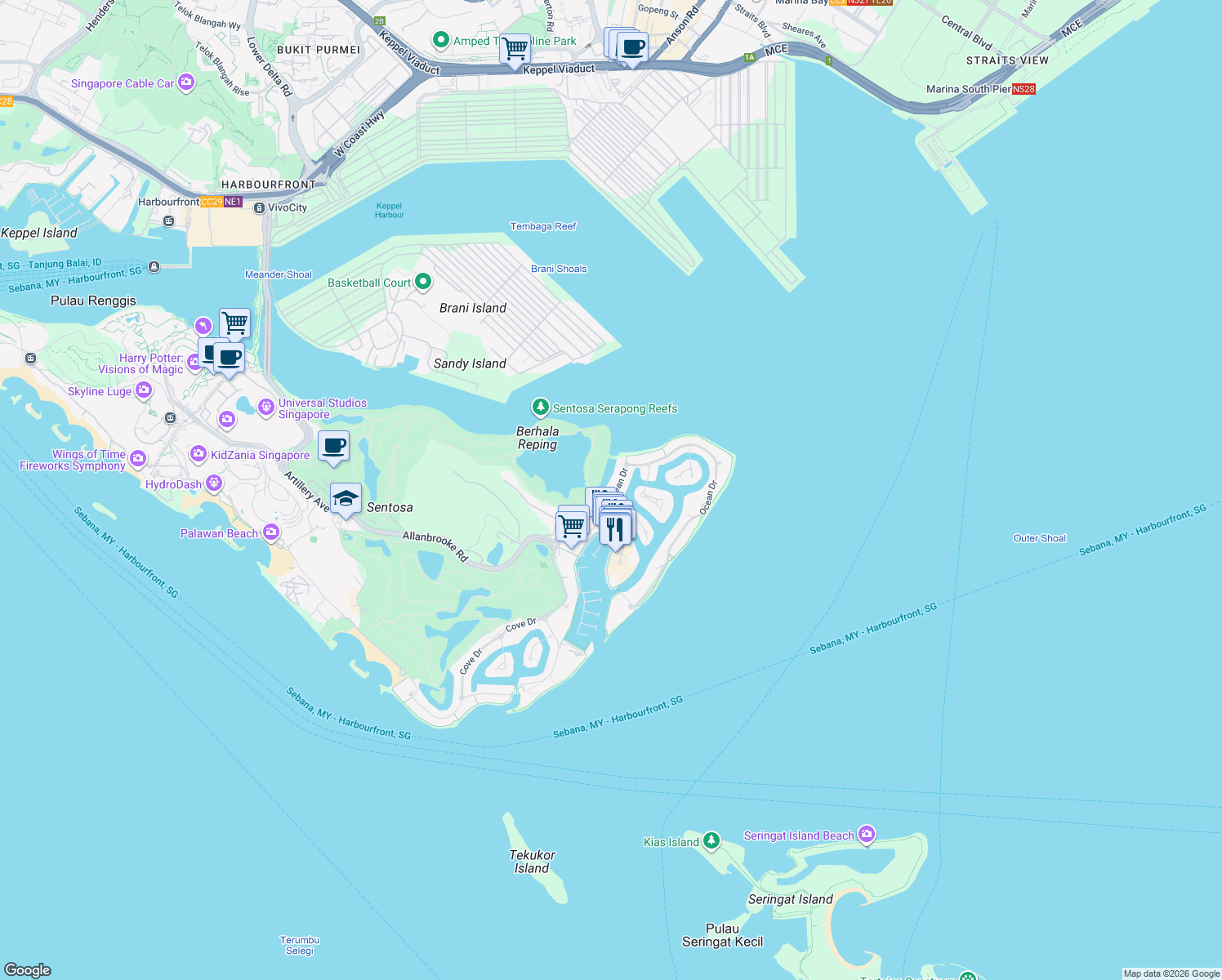 map of restaurants, bars, coffee shops, grocery stores, and more near in 