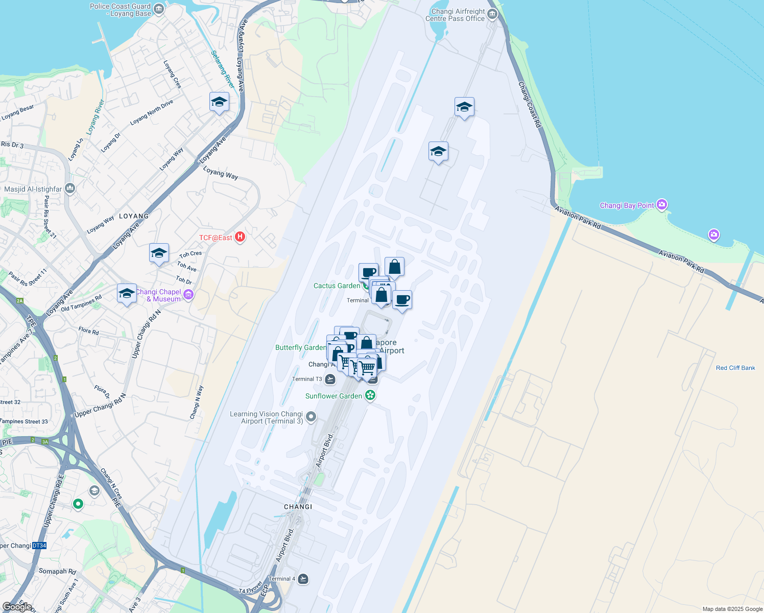 map of restaurants, bars, coffee shops, grocery stores, and more near in Singapore