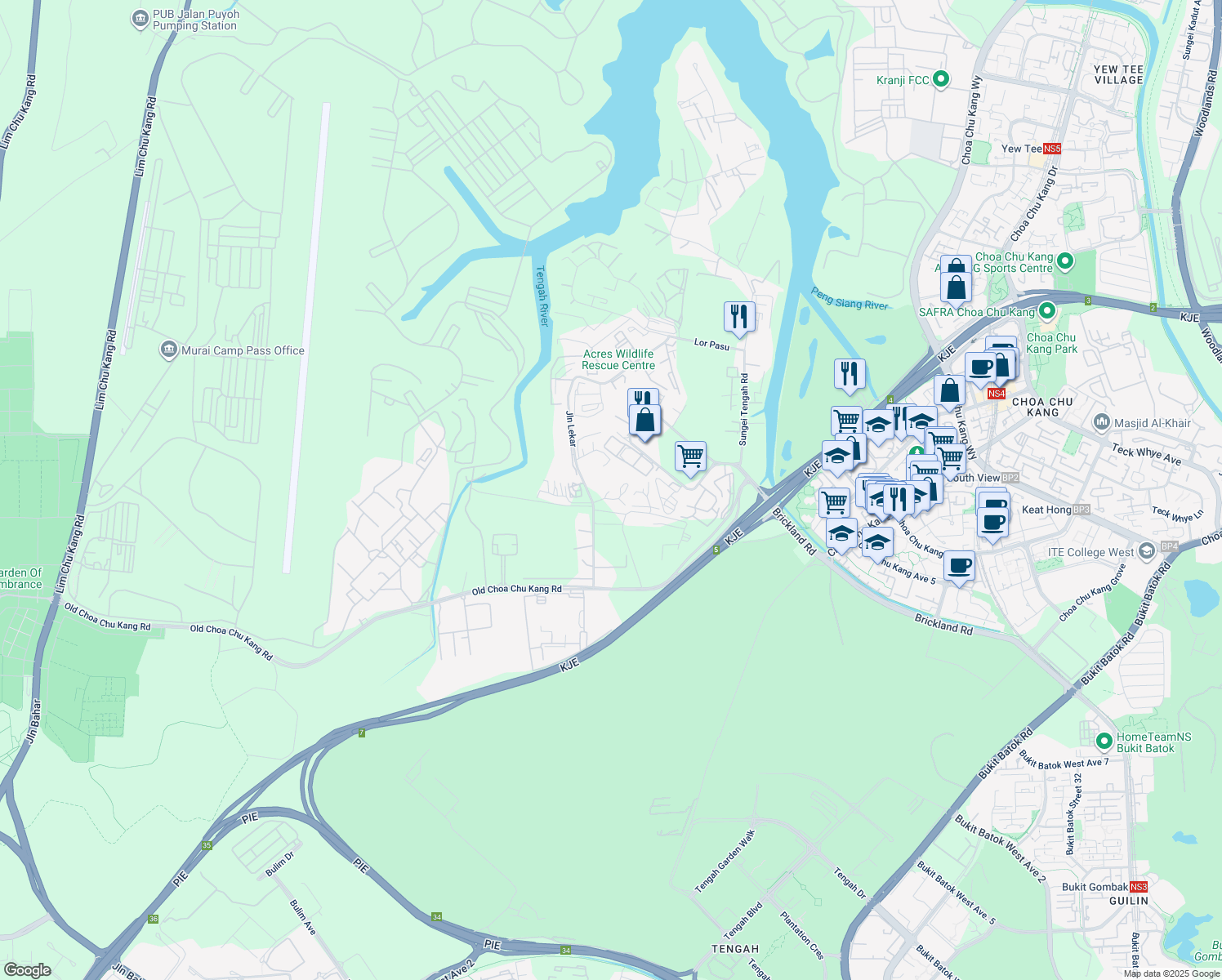map of restaurants, bars, coffee shops, grocery stores, and more near in Singapore