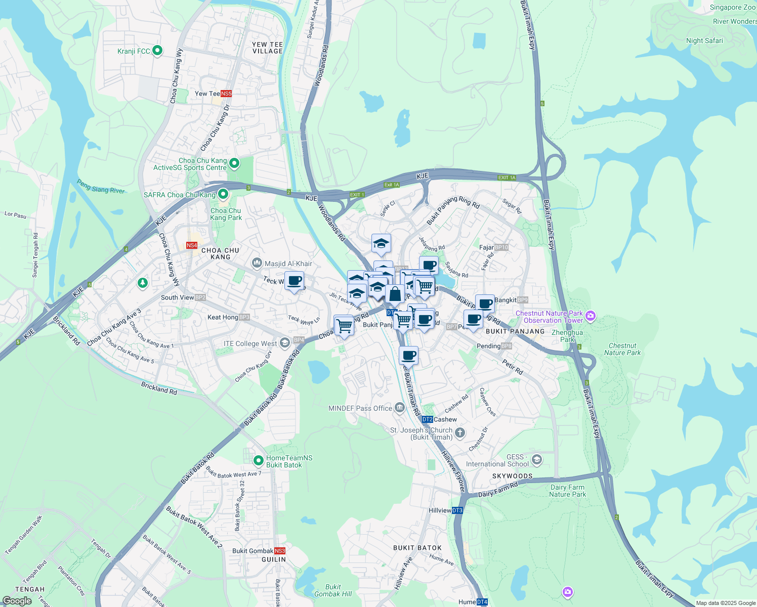map of restaurants, bars, coffee shops, grocery stores, and more near in Singapore
