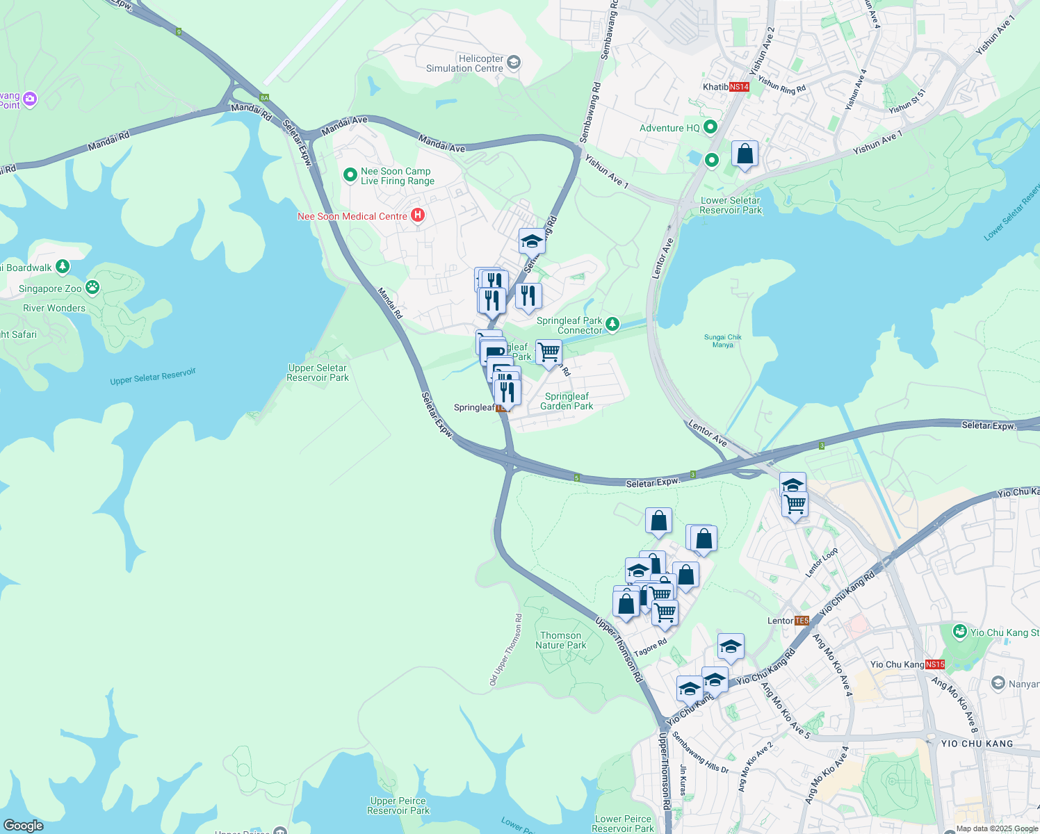 map of restaurants, bars, coffee shops, grocery stores, and more near in Singapore