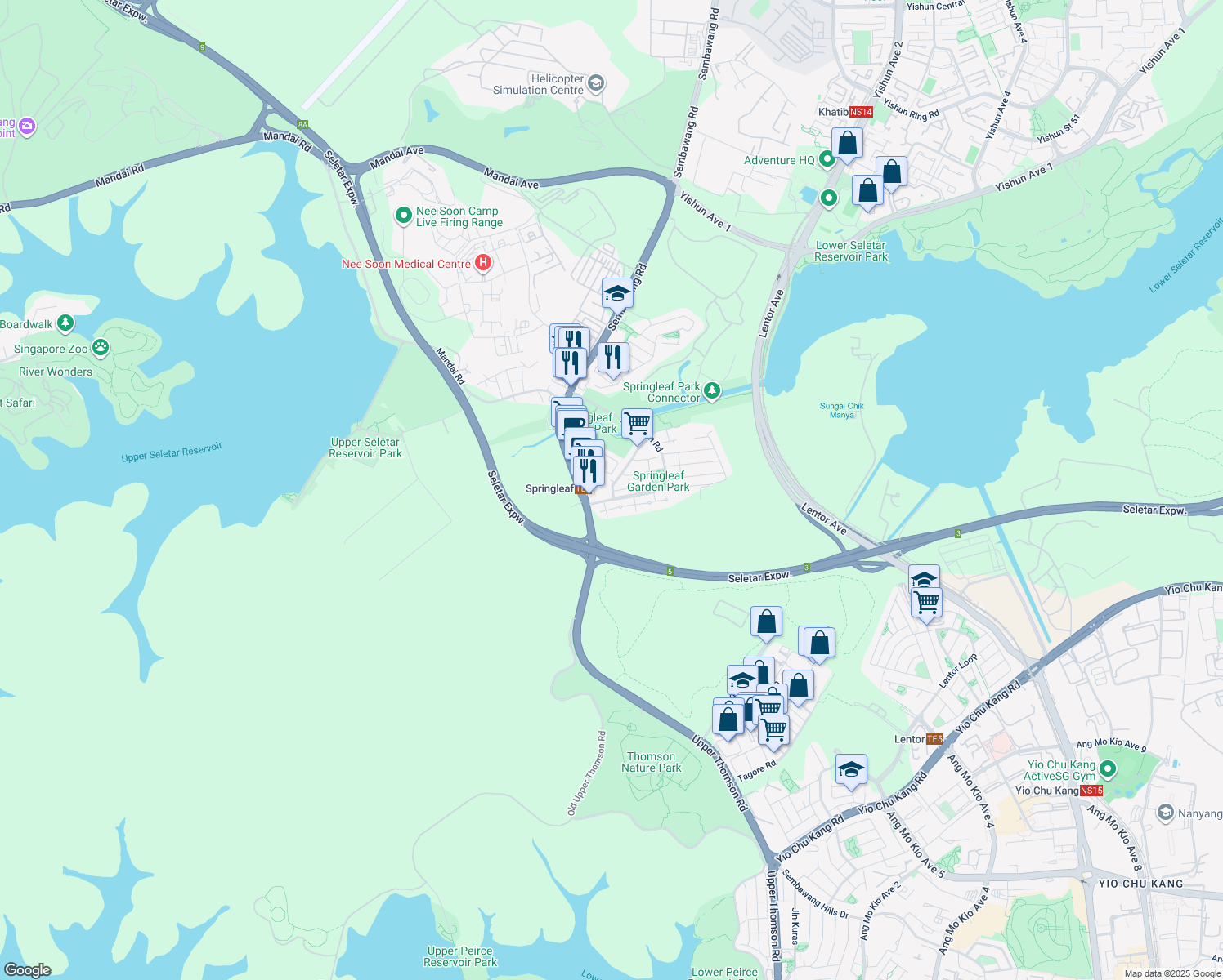 map of restaurants, bars, coffee shops, grocery stores, and more near in Singapore