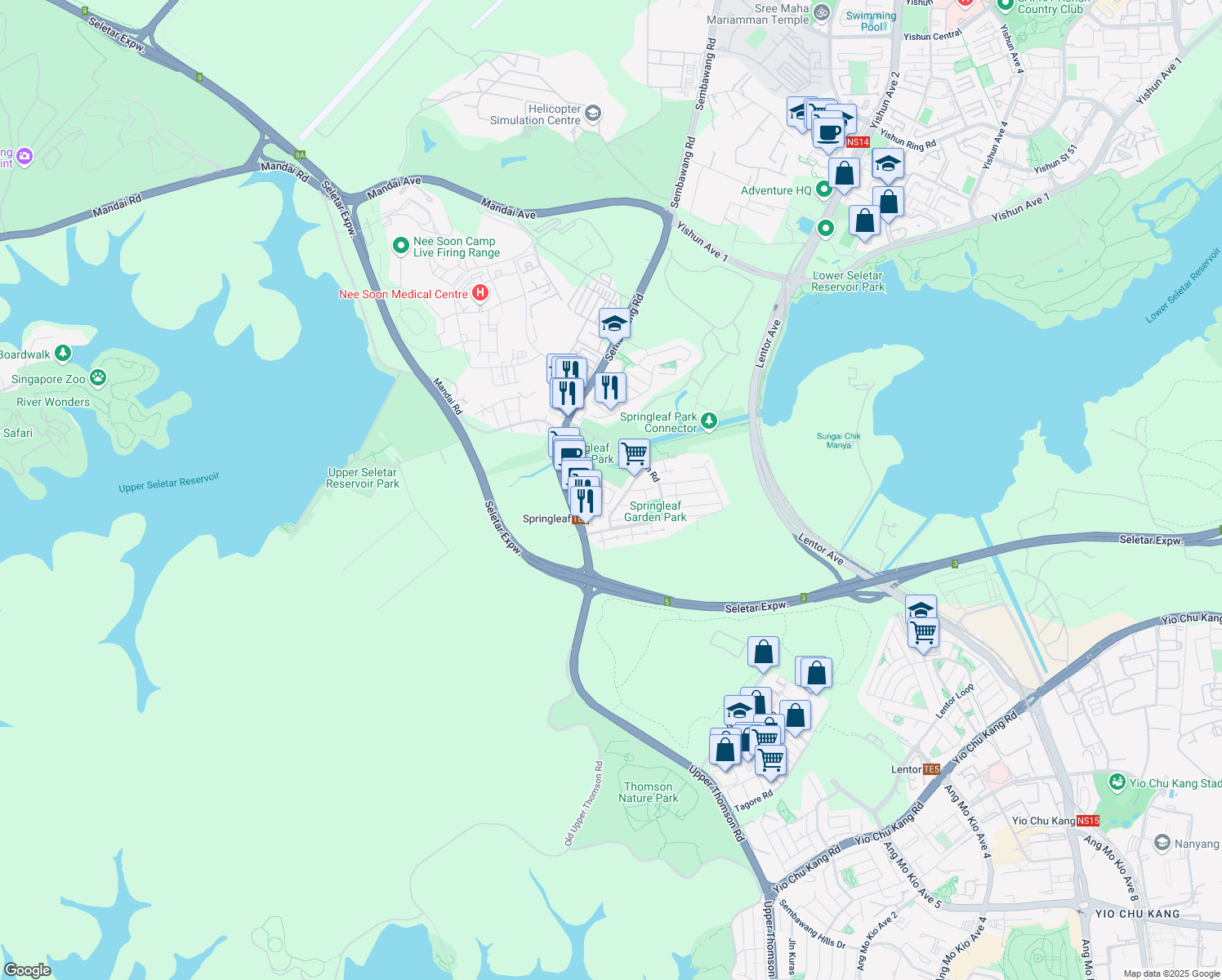 map of restaurants, bars, coffee shops, grocery stores, and more near in Singapore