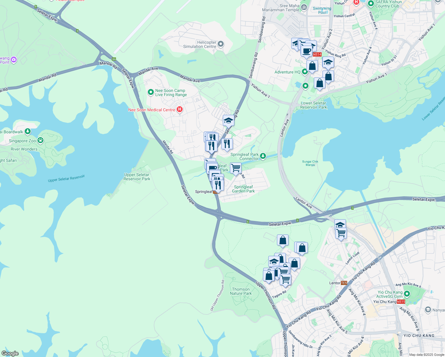 map of restaurants, bars, coffee shops, grocery stores, and more near in Singapore