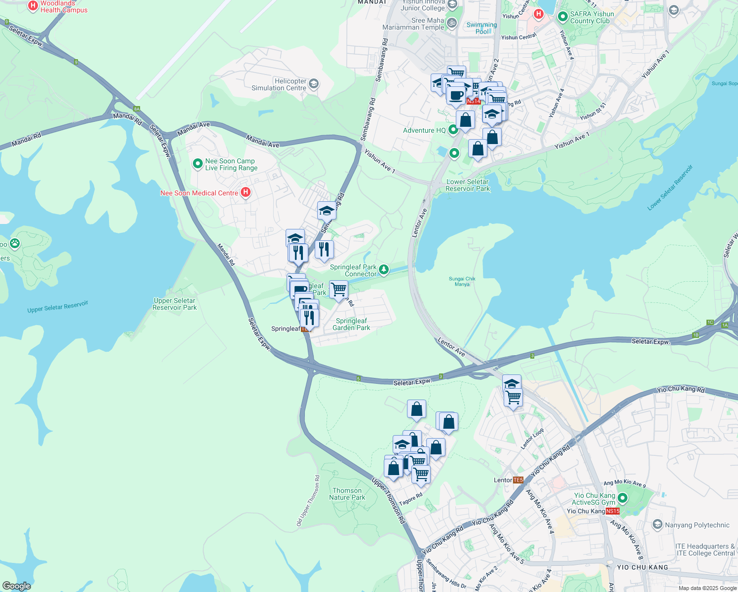 map of restaurants, bars, coffee shops, grocery stores, and more near in Singapore