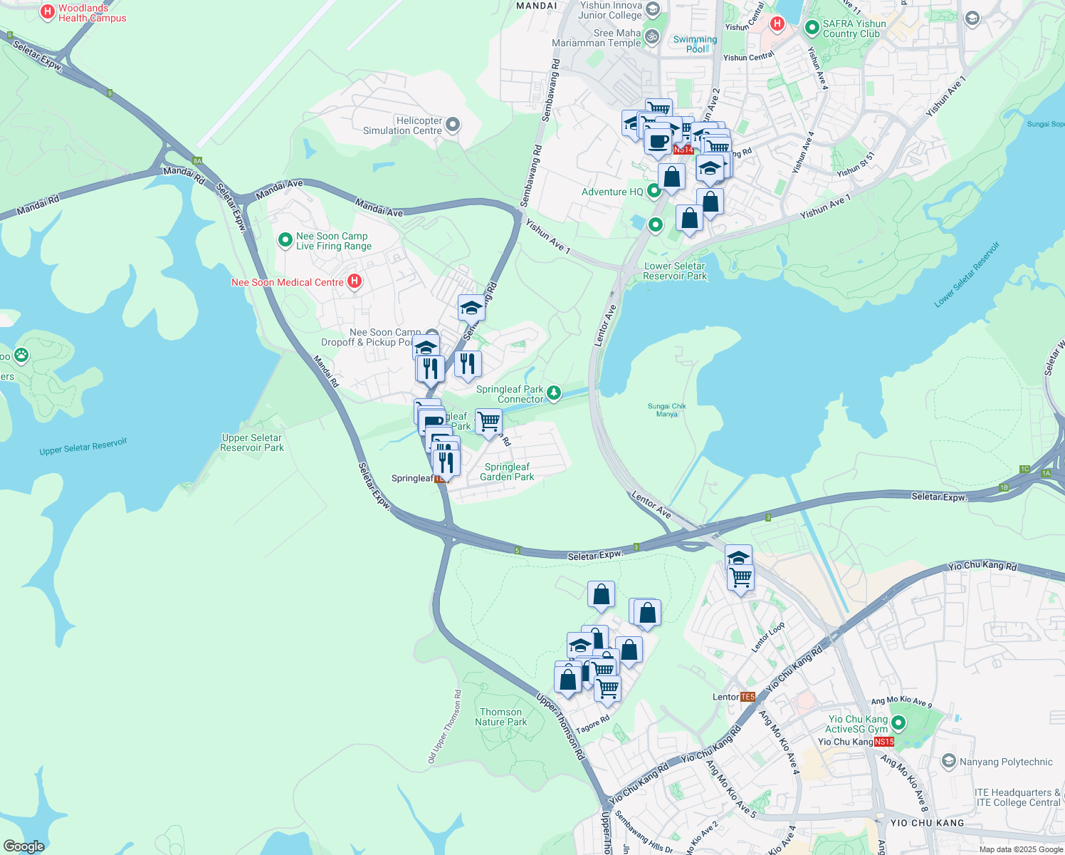 map of restaurants, bars, coffee shops, grocery stores, and more near in Singapore
