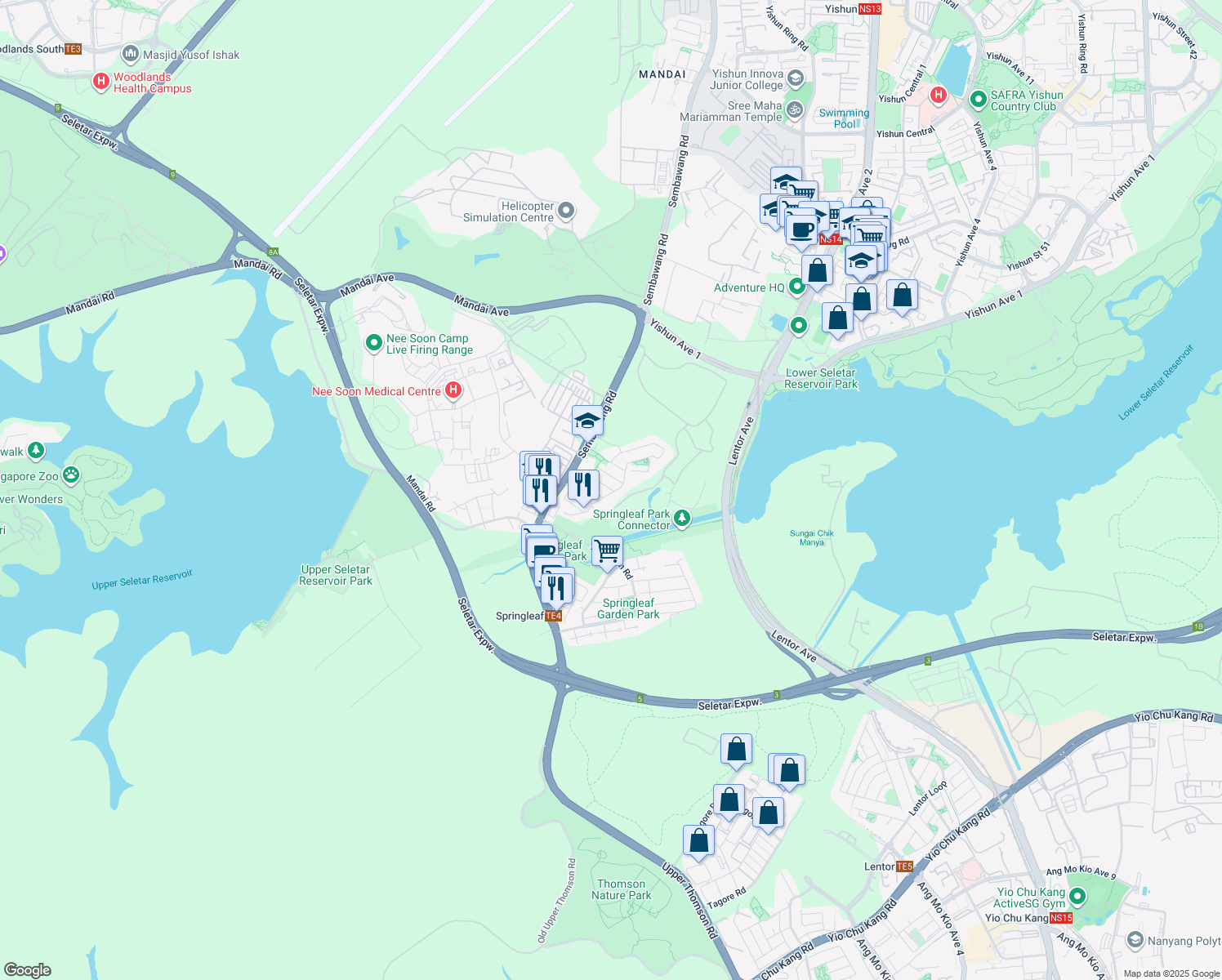 map of restaurants, bars, coffee shops, grocery stores, and more near in Singapore
