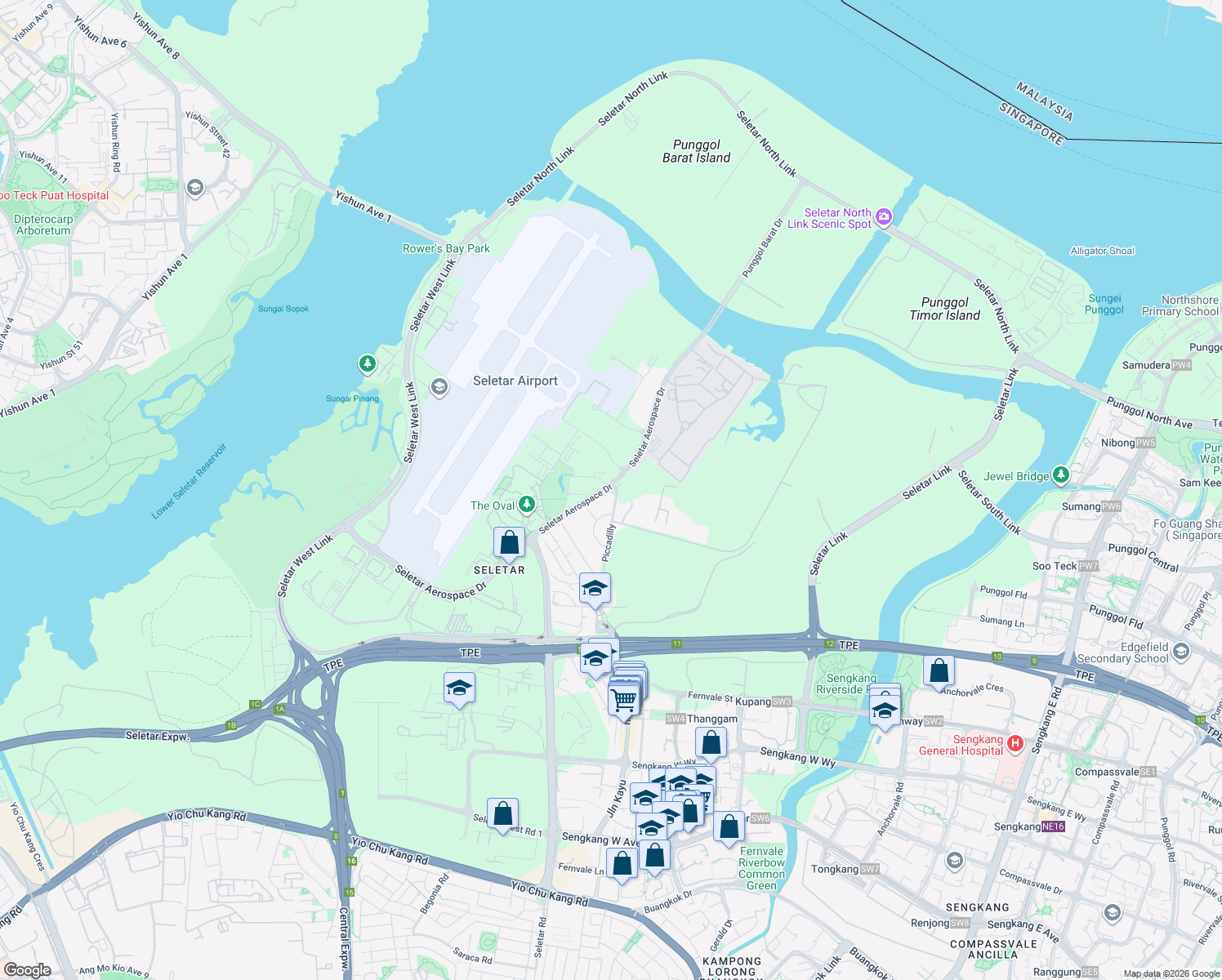 map of restaurants, bars, coffee shops, grocery stores, and more near in Singapore