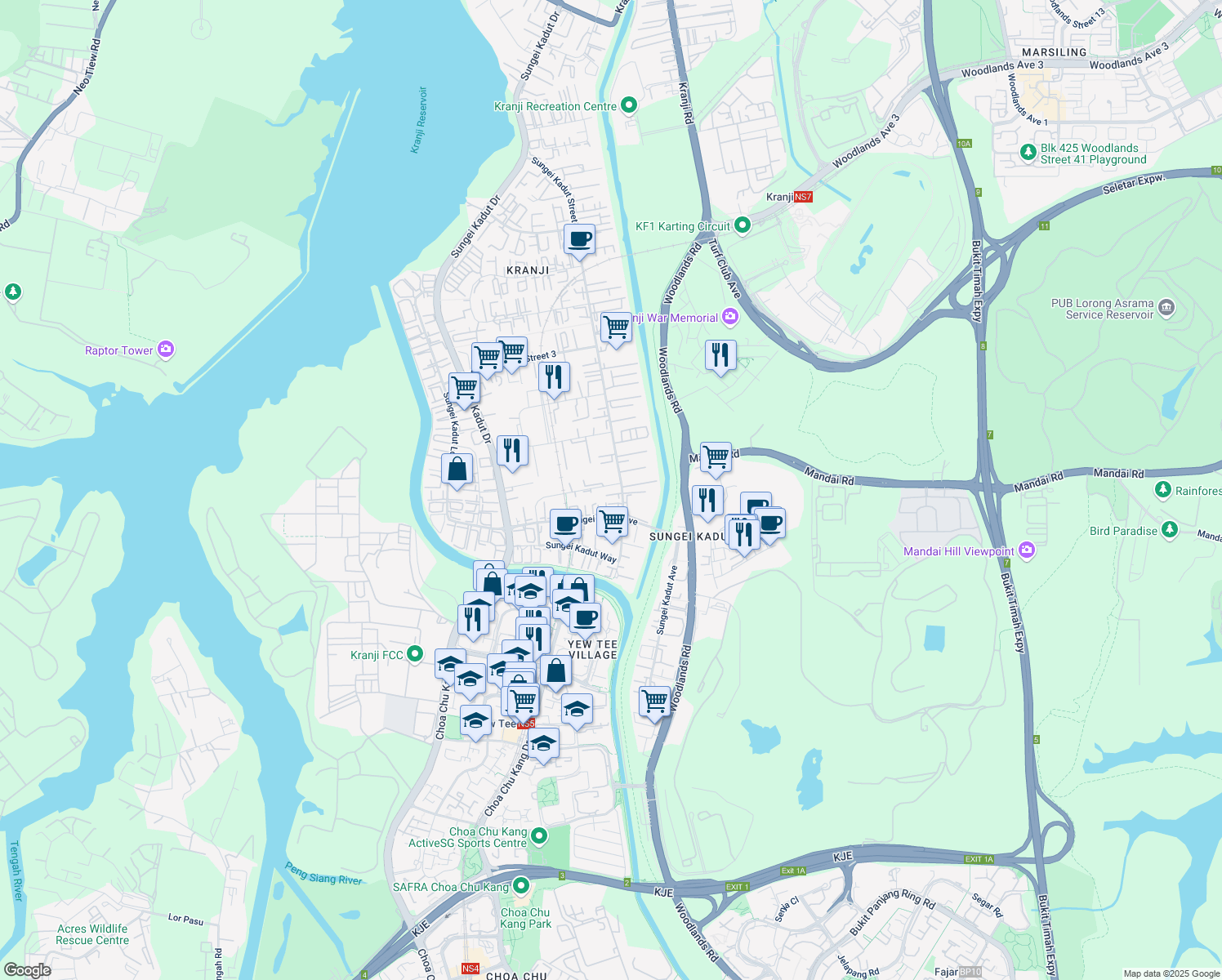 map of restaurants, bars, coffee shops, grocery stores, and more near in Singapore