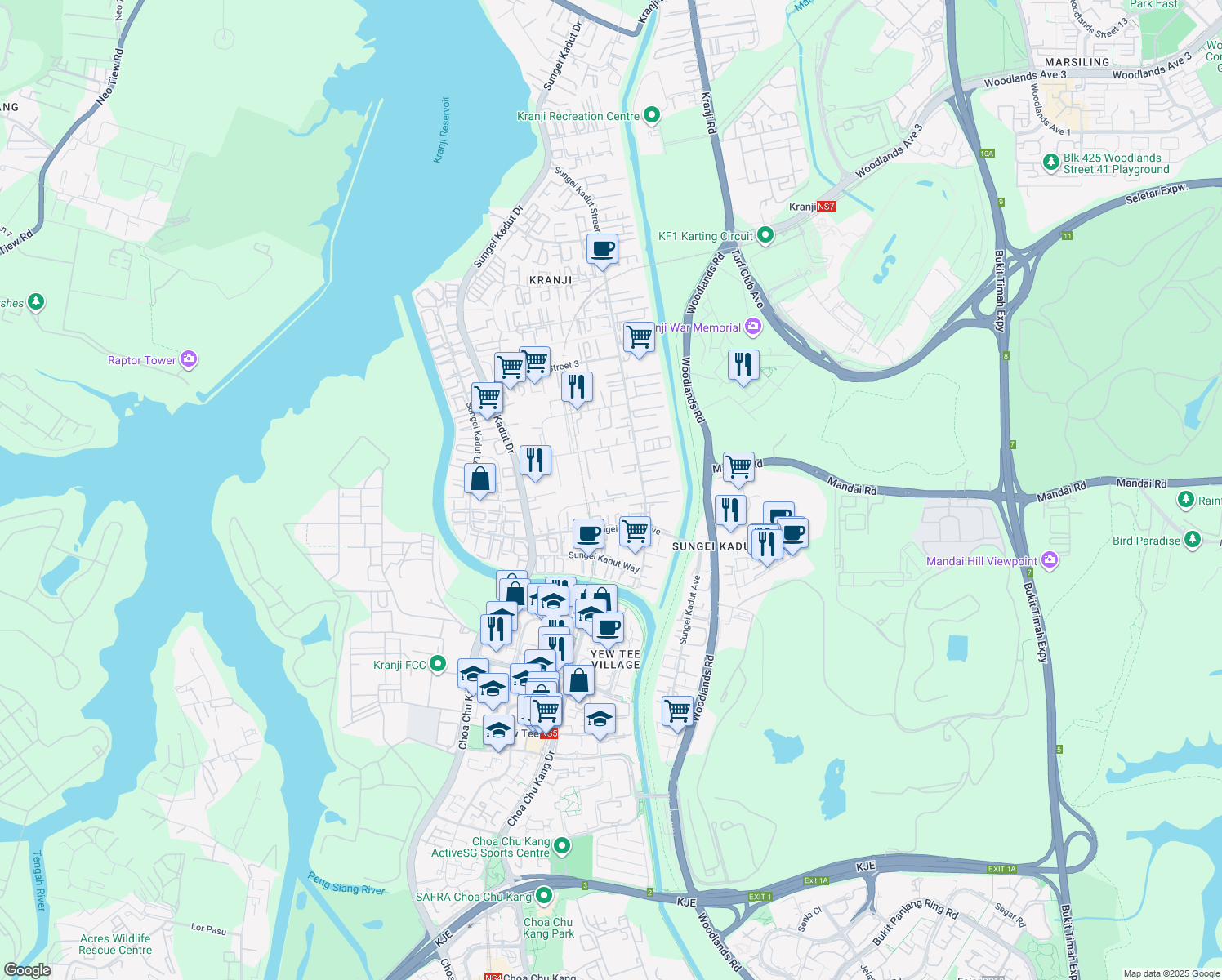 map of restaurants, bars, coffee shops, grocery stores, and more near in Singapore
