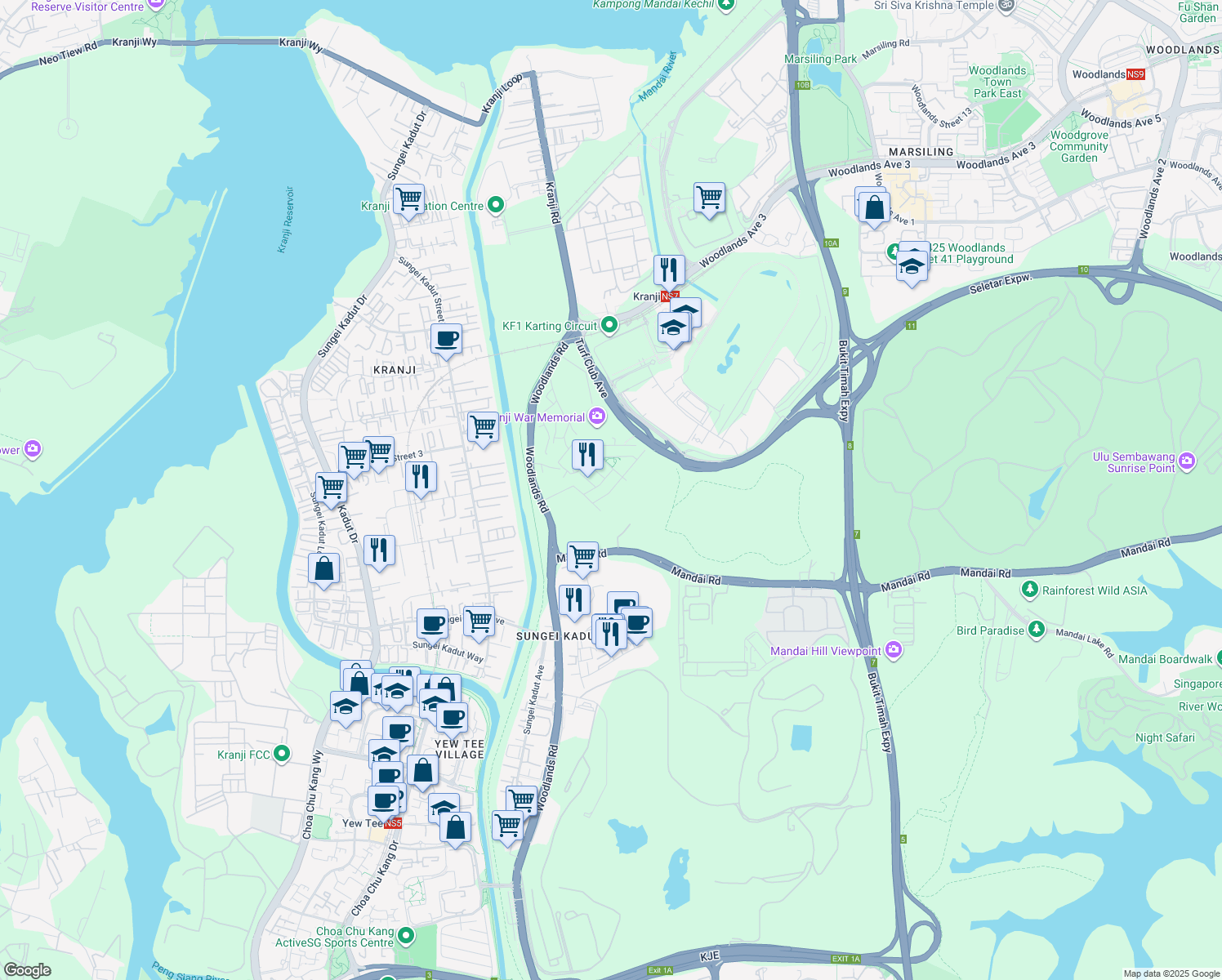 map of restaurants, bars, coffee shops, grocery stores, and more near in Singapore
