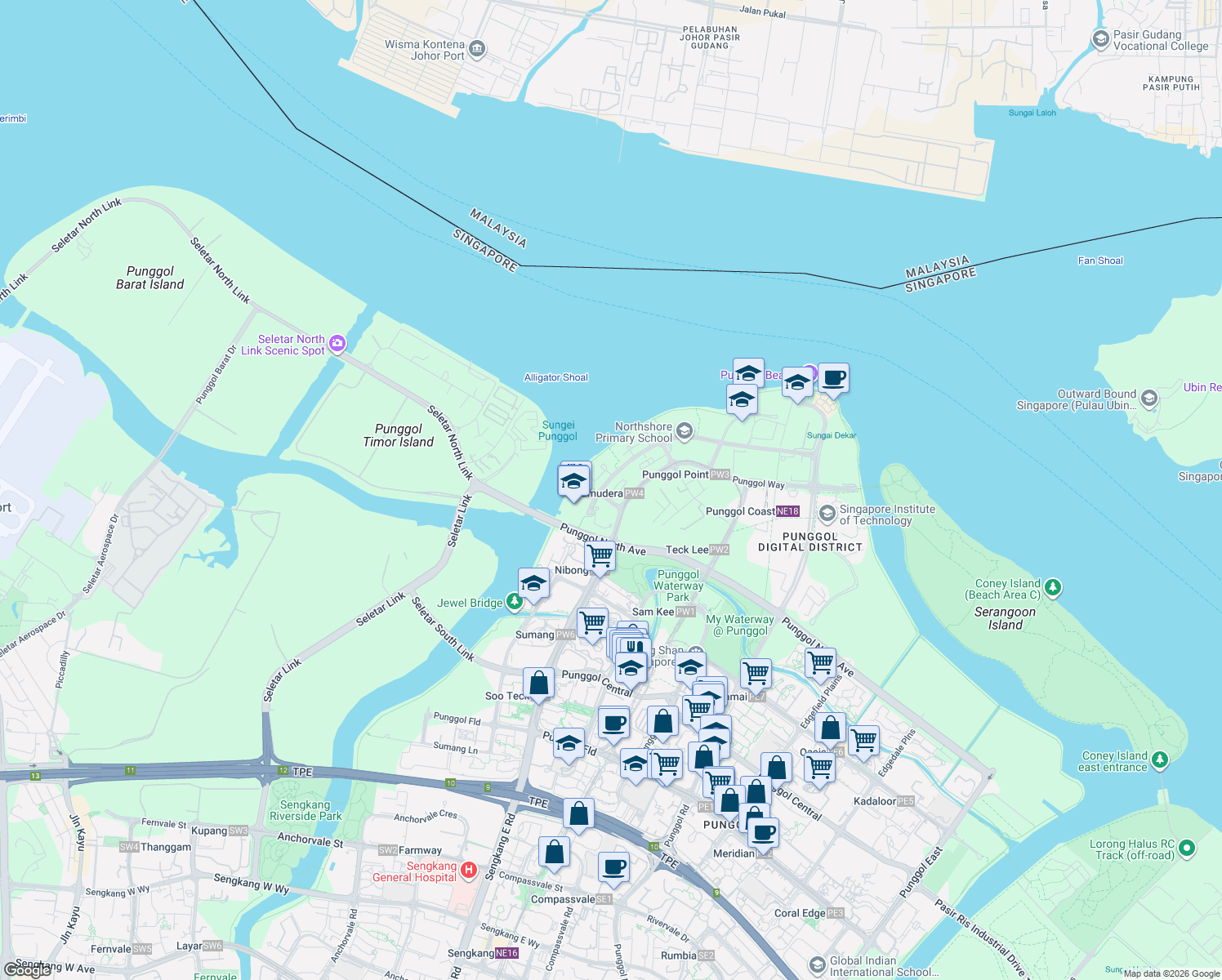 map of restaurants, bars, coffee shops, grocery stores, and more near in Singapore
