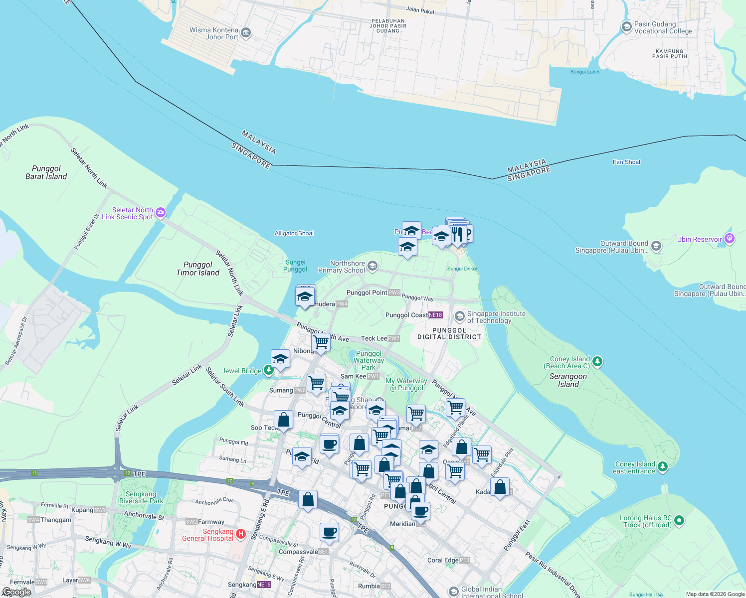 map of restaurants, bars, coffee shops, grocery stores, and more near in Singapore