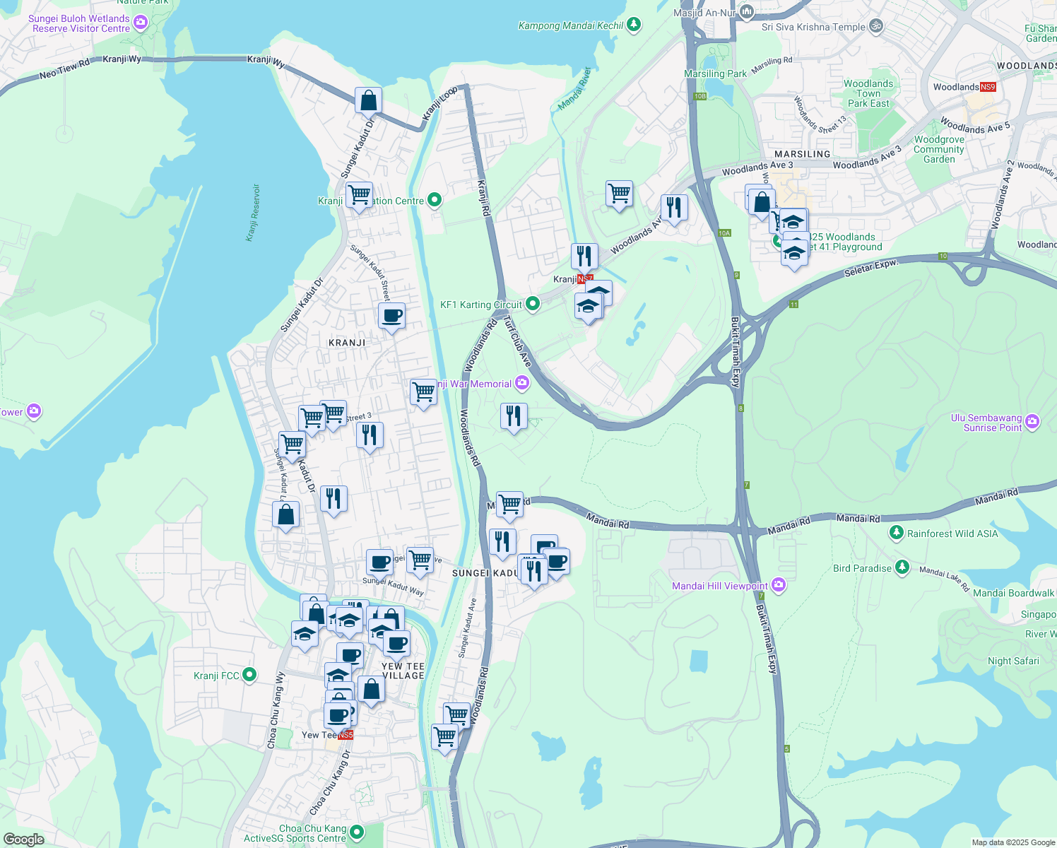 map of restaurants, bars, coffee shops, grocery stores, and more near in Singapore