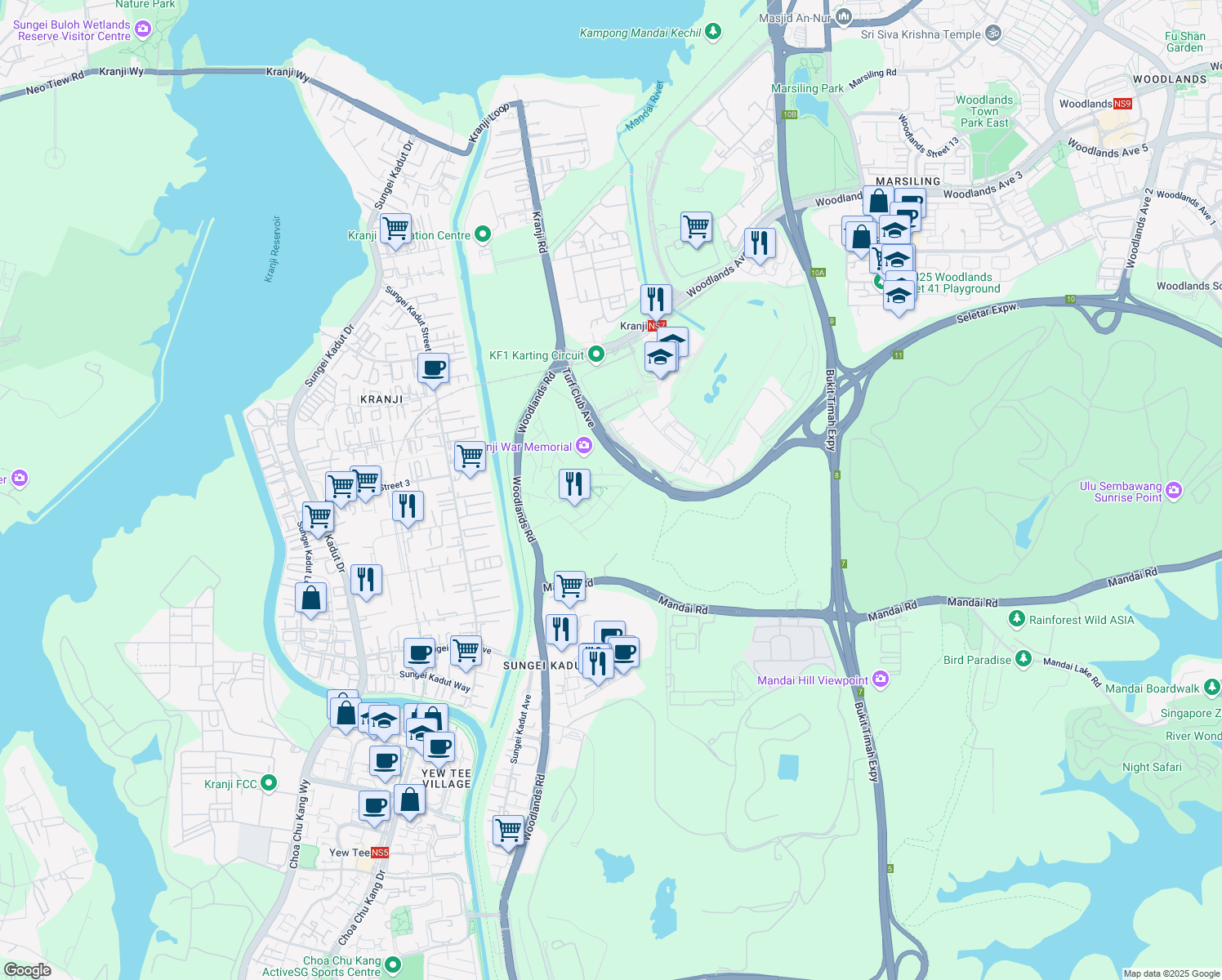 map of restaurants, bars, coffee shops, grocery stores, and more near in Singapore