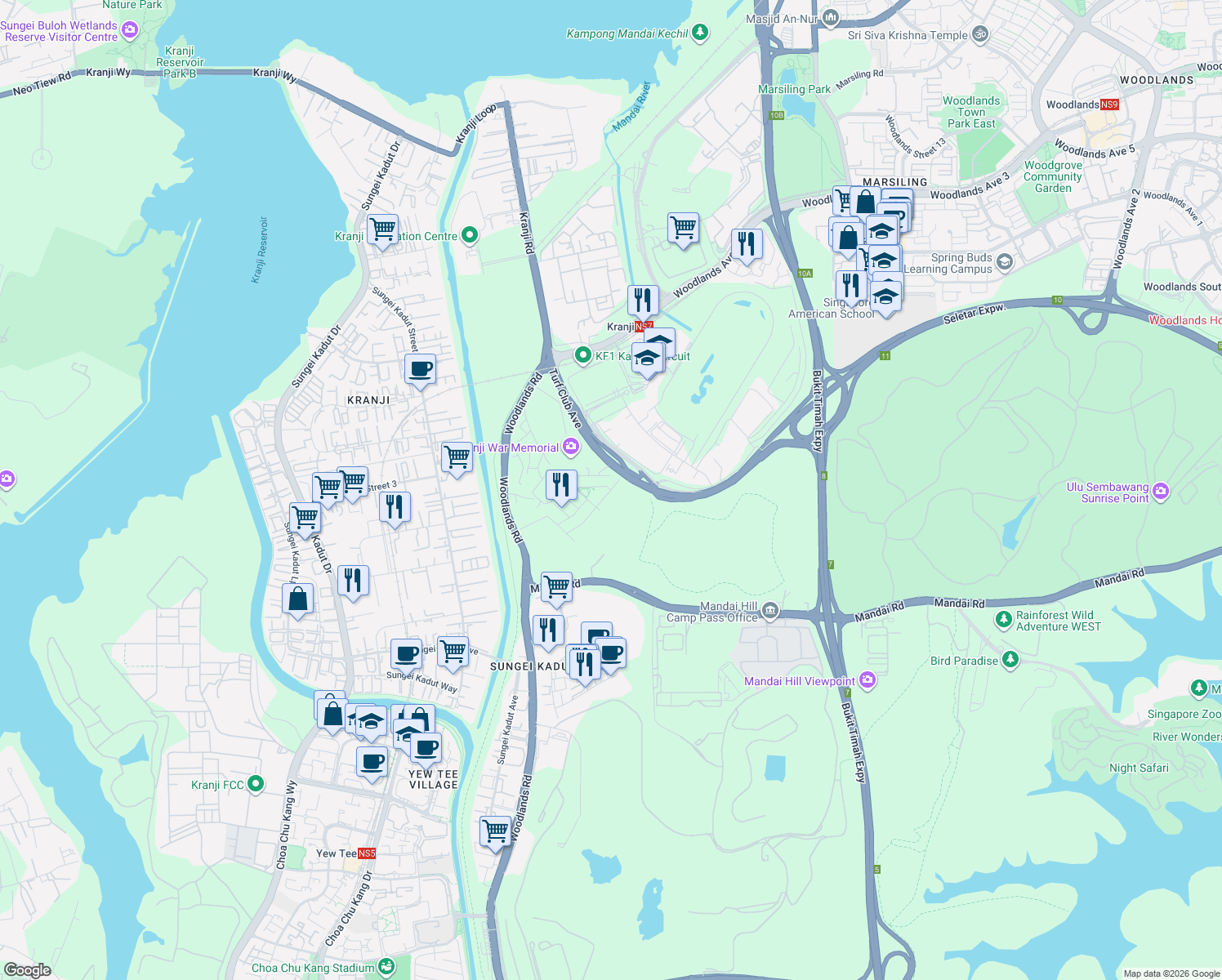 map of restaurants, bars, coffee shops, grocery stores, and more near in Singapore