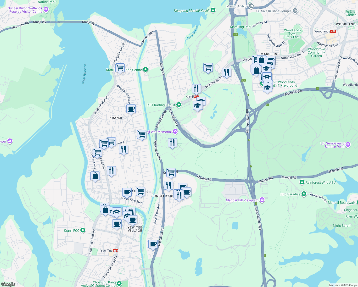 map of restaurants, bars, coffee shops, grocery stores, and more near in Singapore