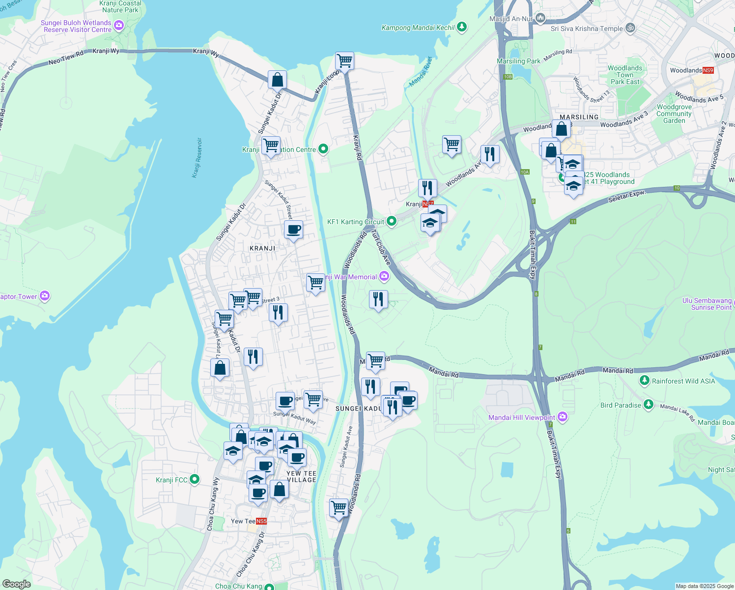 map of restaurants, bars, coffee shops, grocery stores, and more near in Singapore