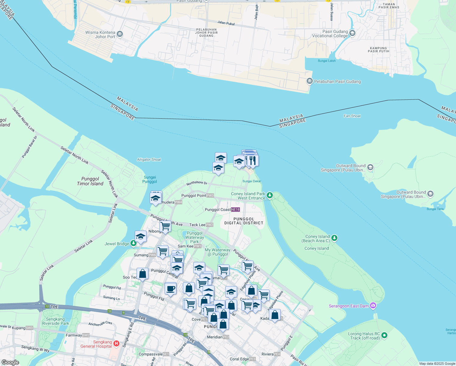 map of restaurants, bars, coffee shops, grocery stores, and more near in Singapore