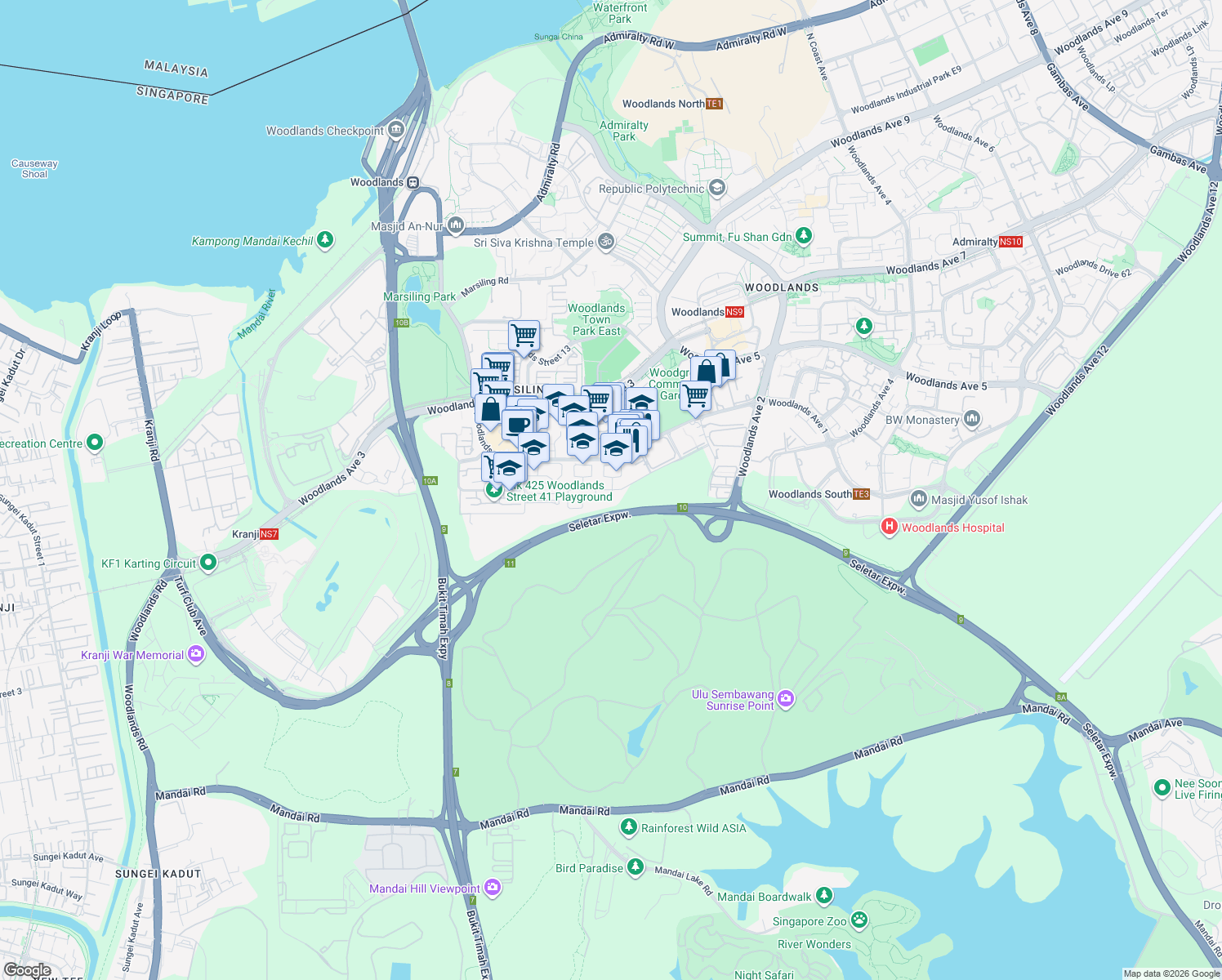 map of restaurants, bars, coffee shops, grocery stores, and more near in Singapore