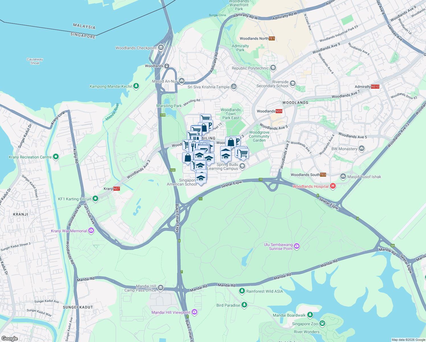 map of restaurants, bars, coffee shops, grocery stores, and more near in Singapore