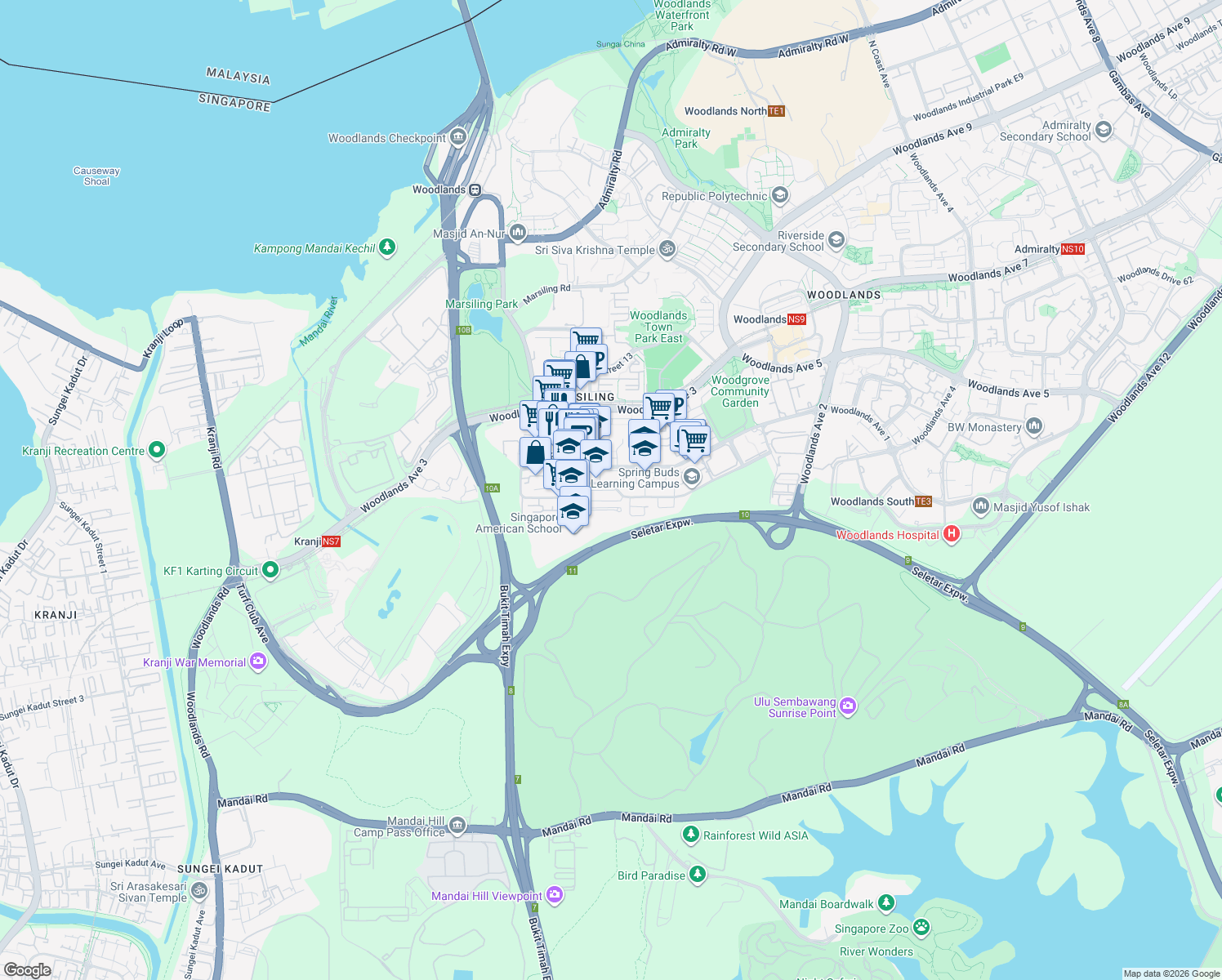 map of restaurants, bars, coffee shops, grocery stores, and more near in Singapore