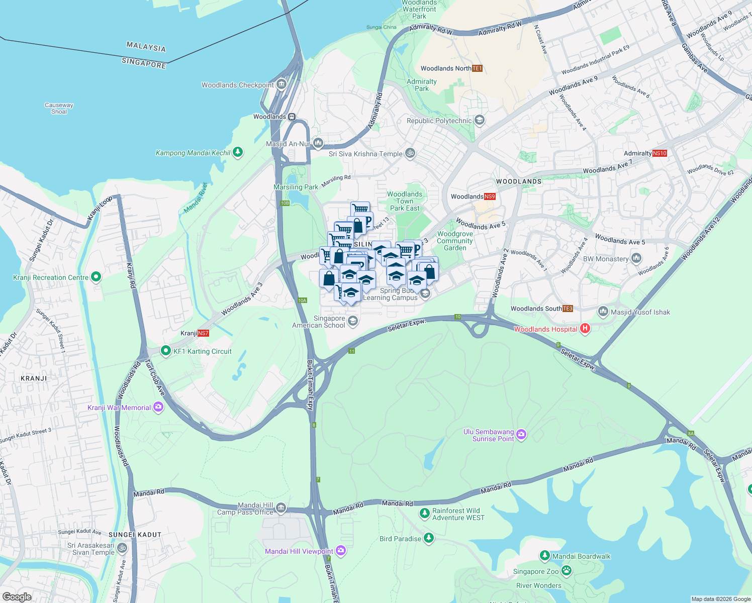 map of restaurants, bars, coffee shops, grocery stores, and more near in Singapore