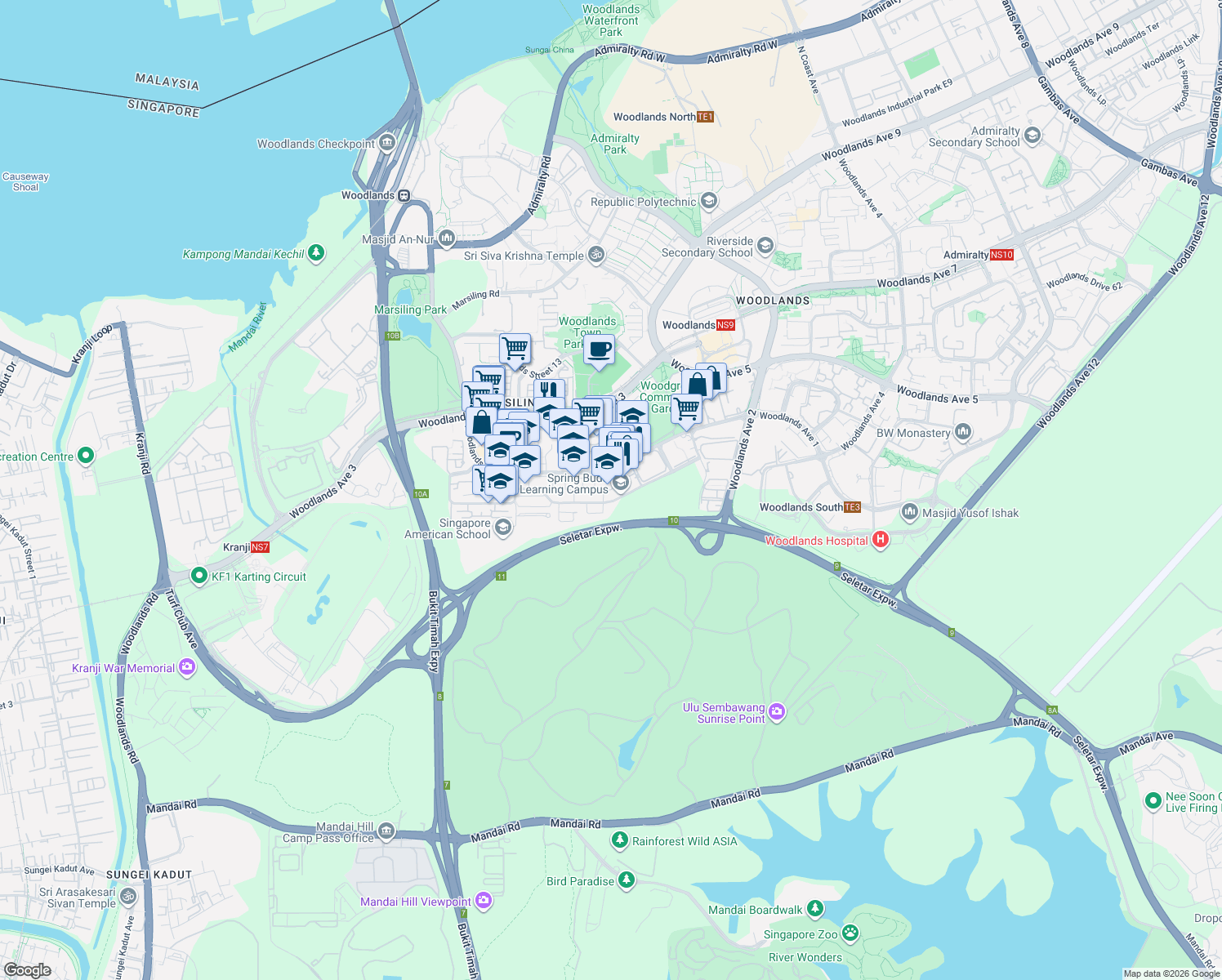 map of restaurants, bars, coffee shops, grocery stores, and more near in Singapore