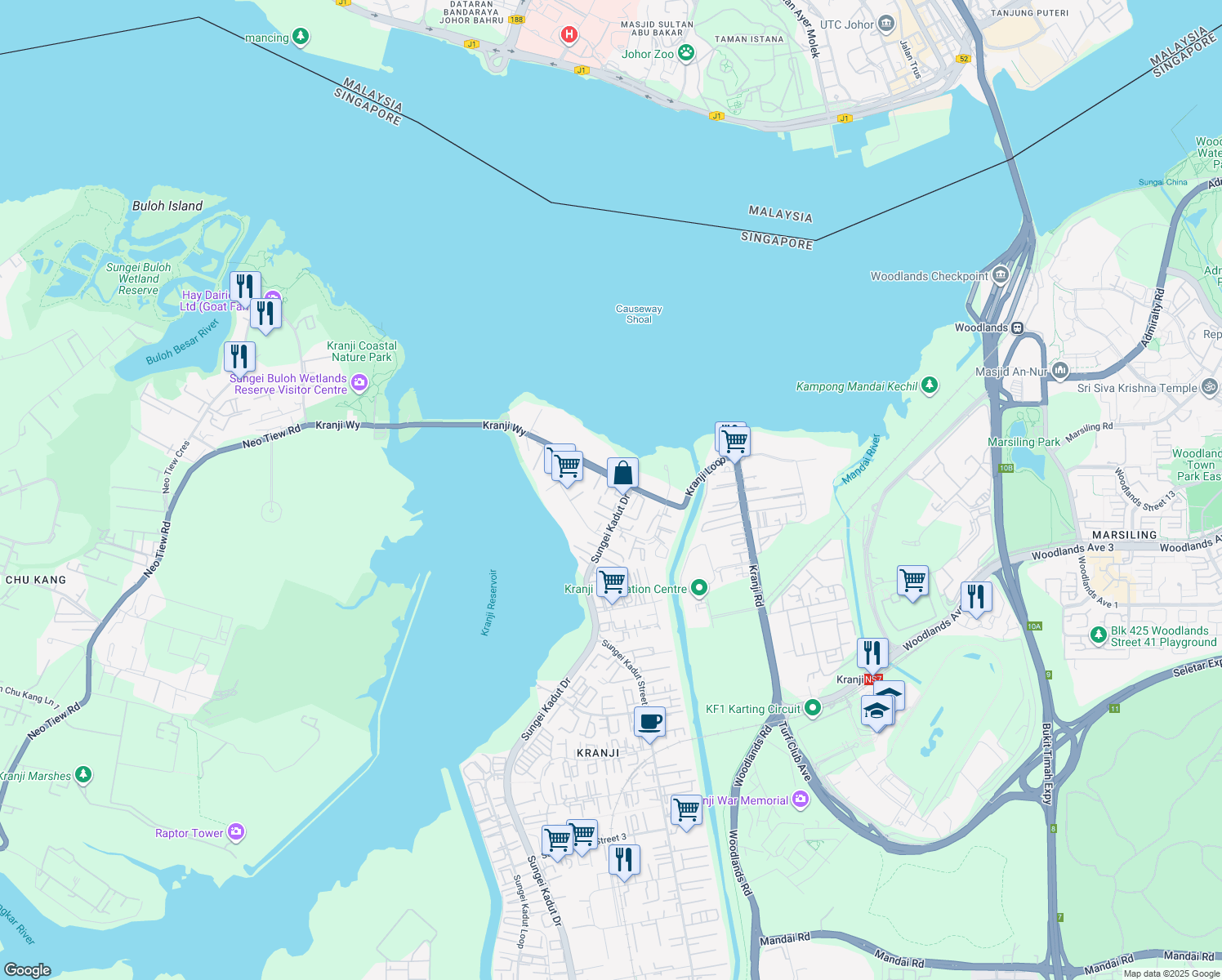 map of restaurants, bars, coffee shops, grocery stores, and more near in Singapore