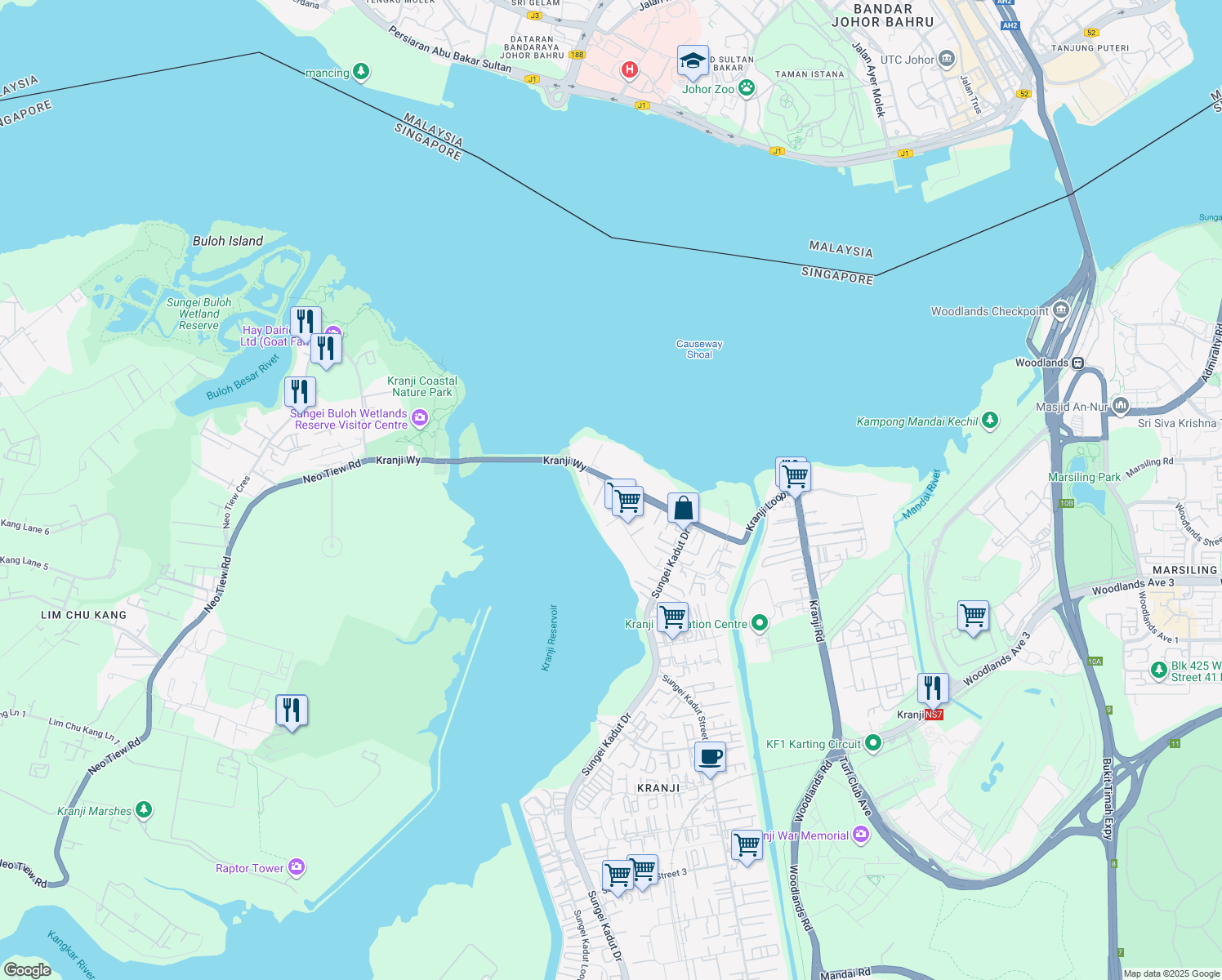map of restaurants, bars, coffee shops, grocery stores, and more near in Singapore