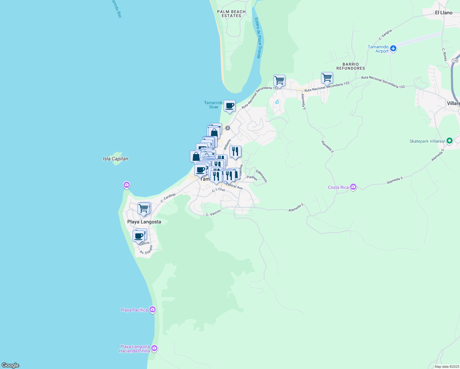 map of restaurants, bars, coffee shops, grocery stores, and more near in 